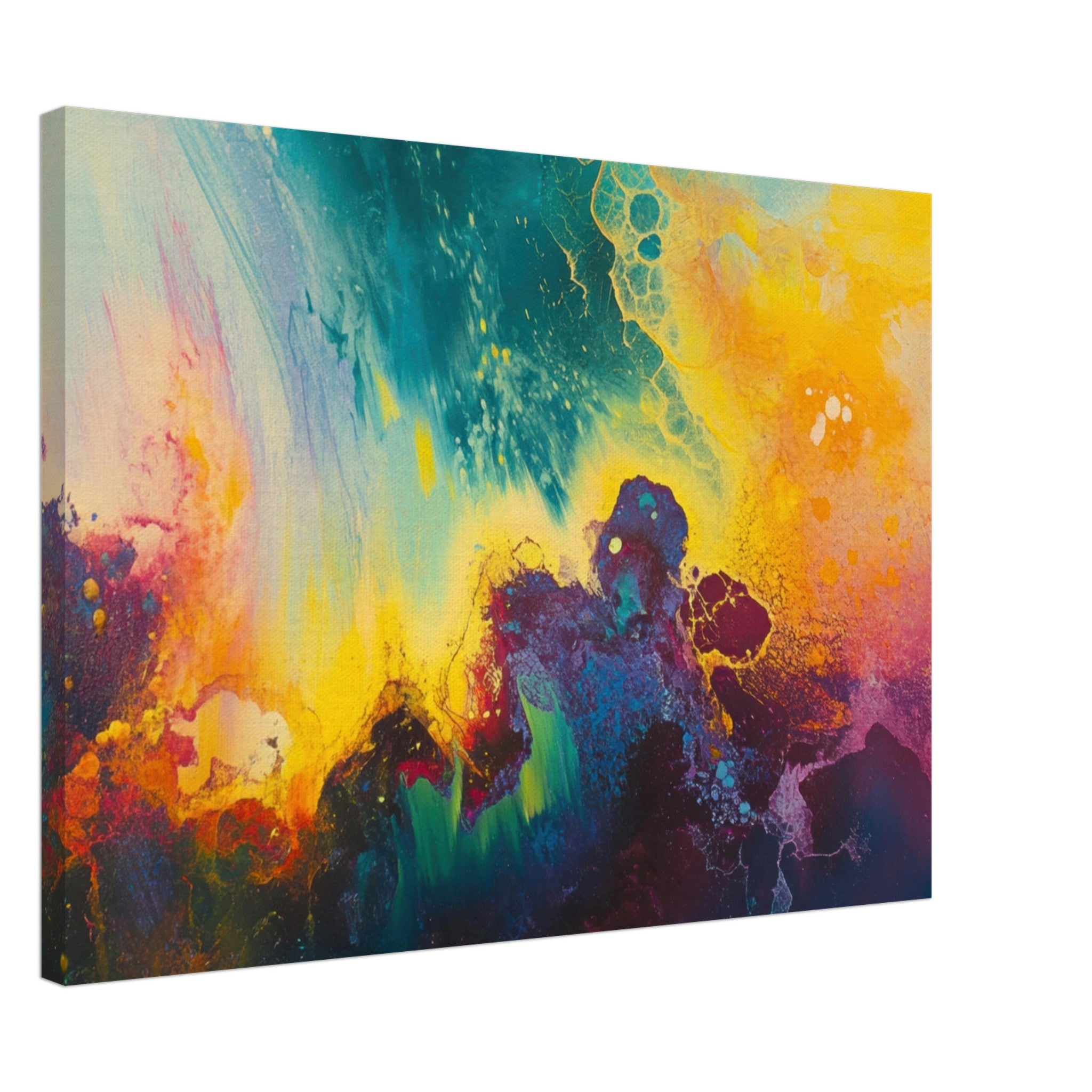 Canvas Landscape - Spectral Dissonance Razor - sharp angular forms 3 - Shop Ai Art WebShop - Digital Art online Store