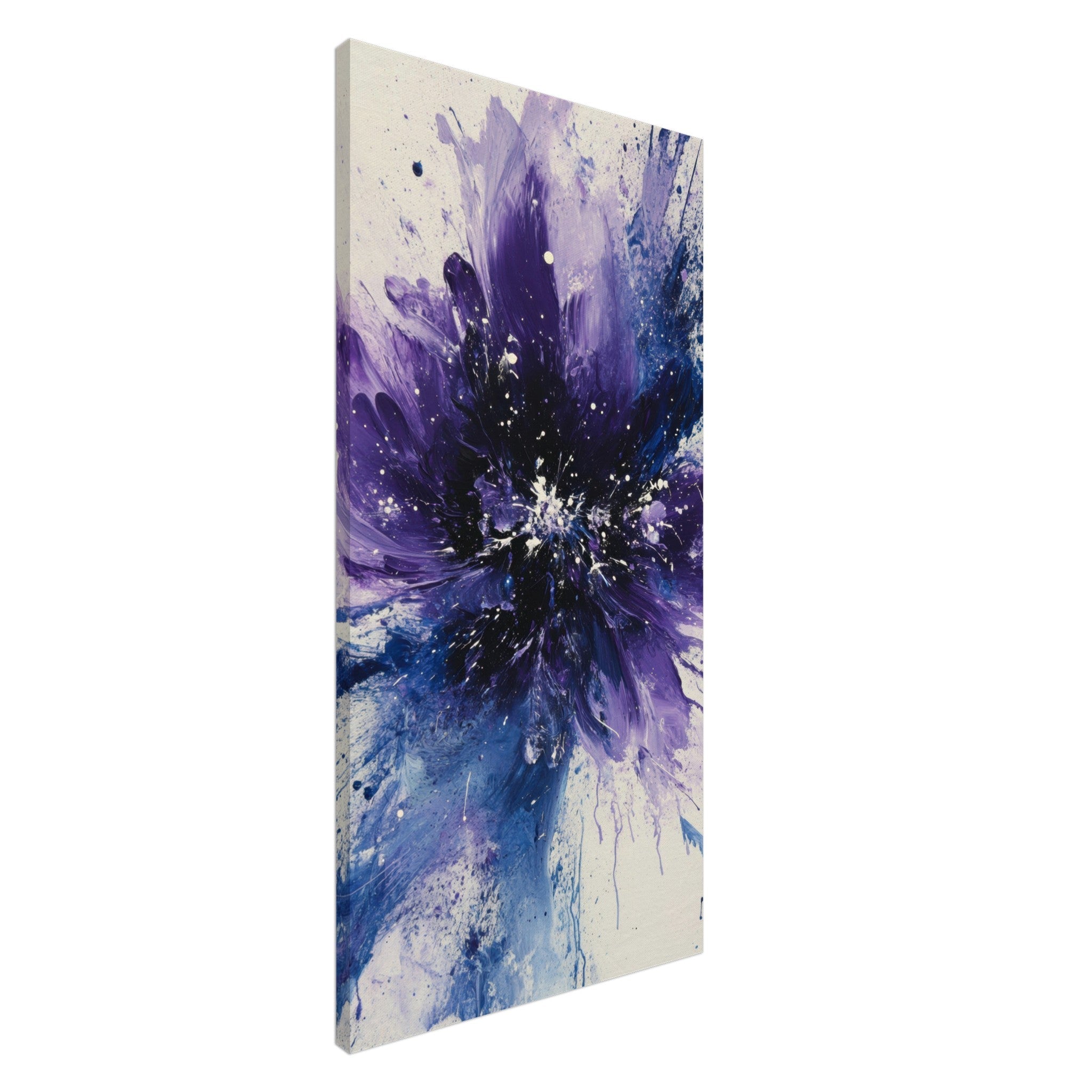 Canvas Portrait - Cosmic Bloom An abstract explosion of deep purple - Shop Ai Art WebShop - Digital Art online Store