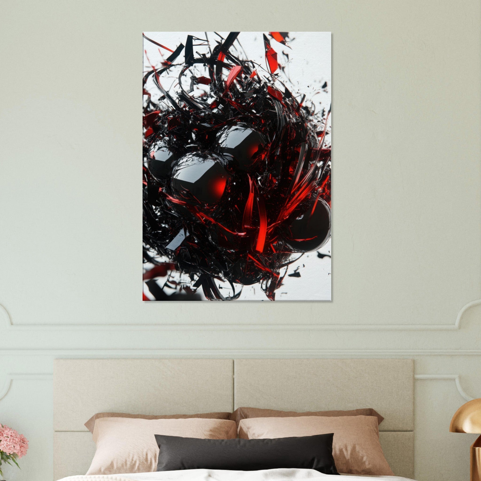 Canvas Portrait - Gravitys Collapse A violent implosion of fragment 4 - Shop Ai Art WebShop - Digital Art online Store