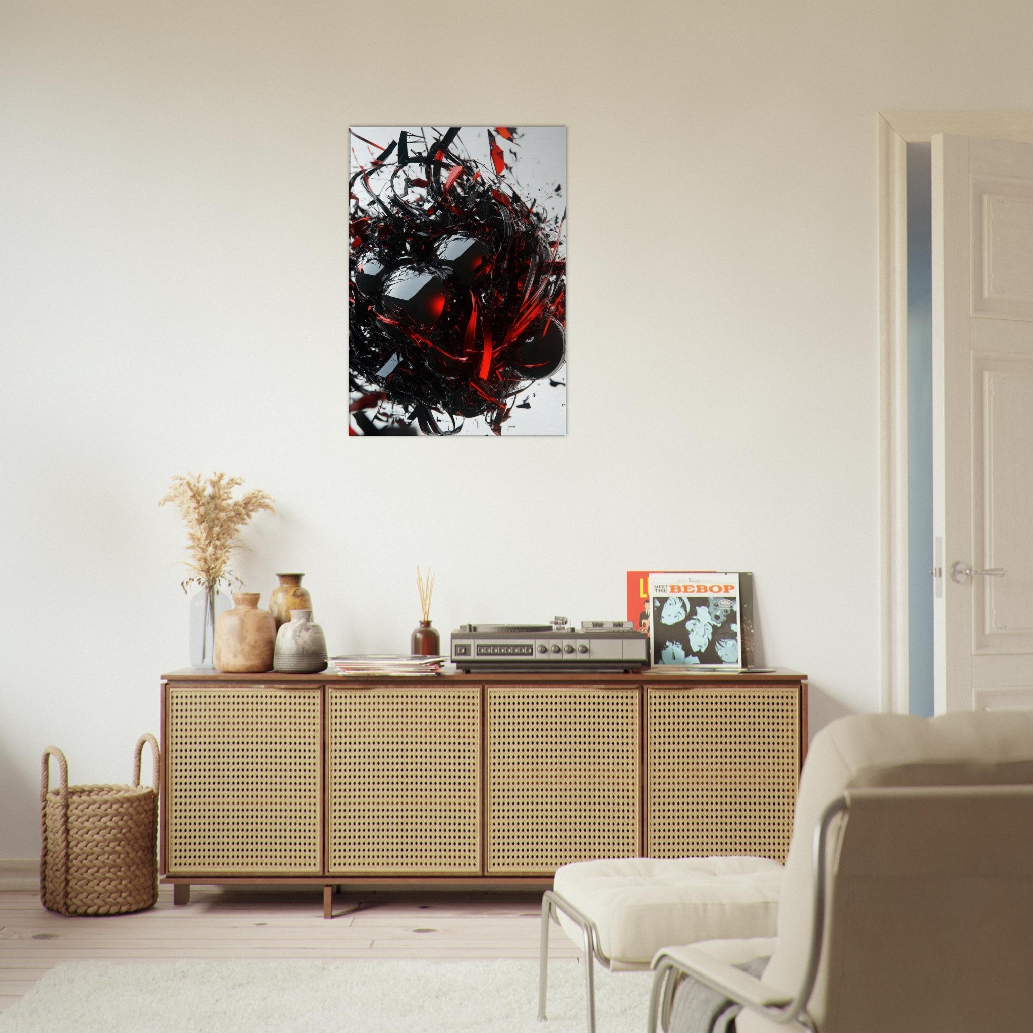 Canvas Portrait - Gravitys Collapse A violent implosion of fragment 4 - Shop Ai Art WebShop - Digital Art online Store