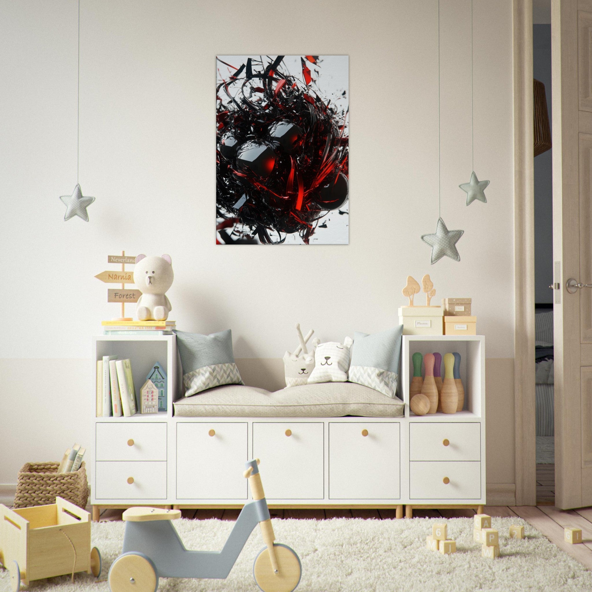 Canvas Portrait - Gravitys Collapse A violent implosion of fragment 4 - Shop Ai Art WebShop - Digital Art online Store