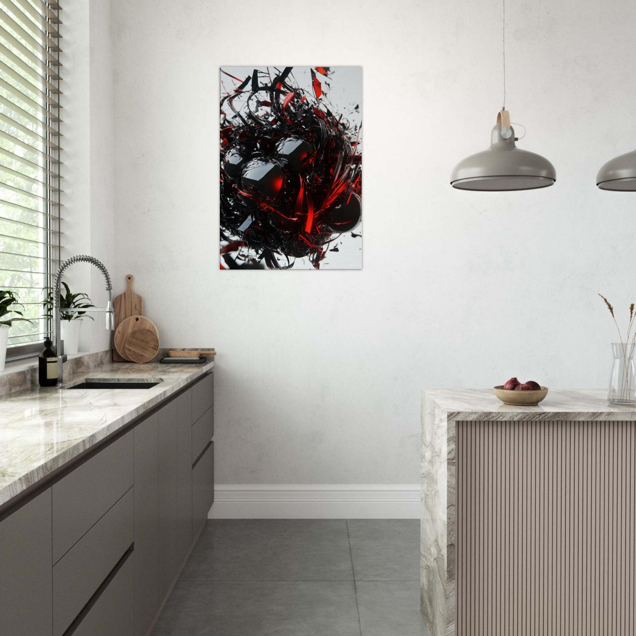 Canvas Portrait - Gravitys Collapse A violent implosion of fragment 4 - Shop Ai Art WebShop - Digital Art online Store