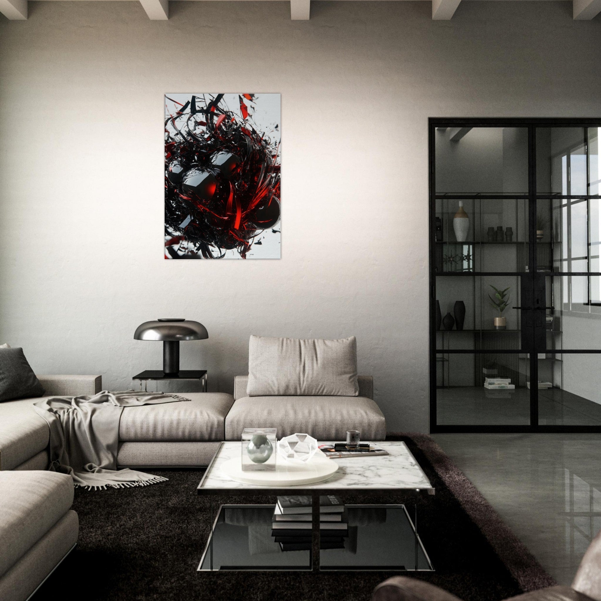 Canvas Portrait - Gravitys Collapse A violent implosion of fragment 4 - Shop Ai Art WebShop - Digital Art online Store