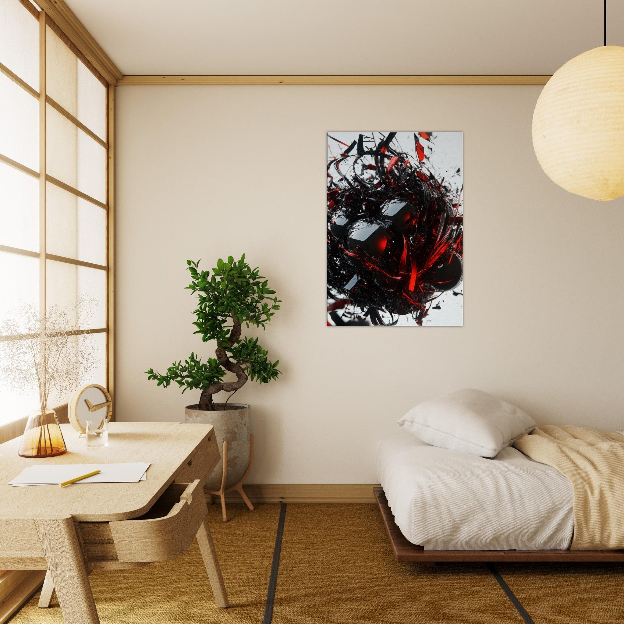 Canvas Portrait - Gravitys Collapse A violent implosion of fragment 4 - Shop Ai Art WebShop - Digital Art online Store