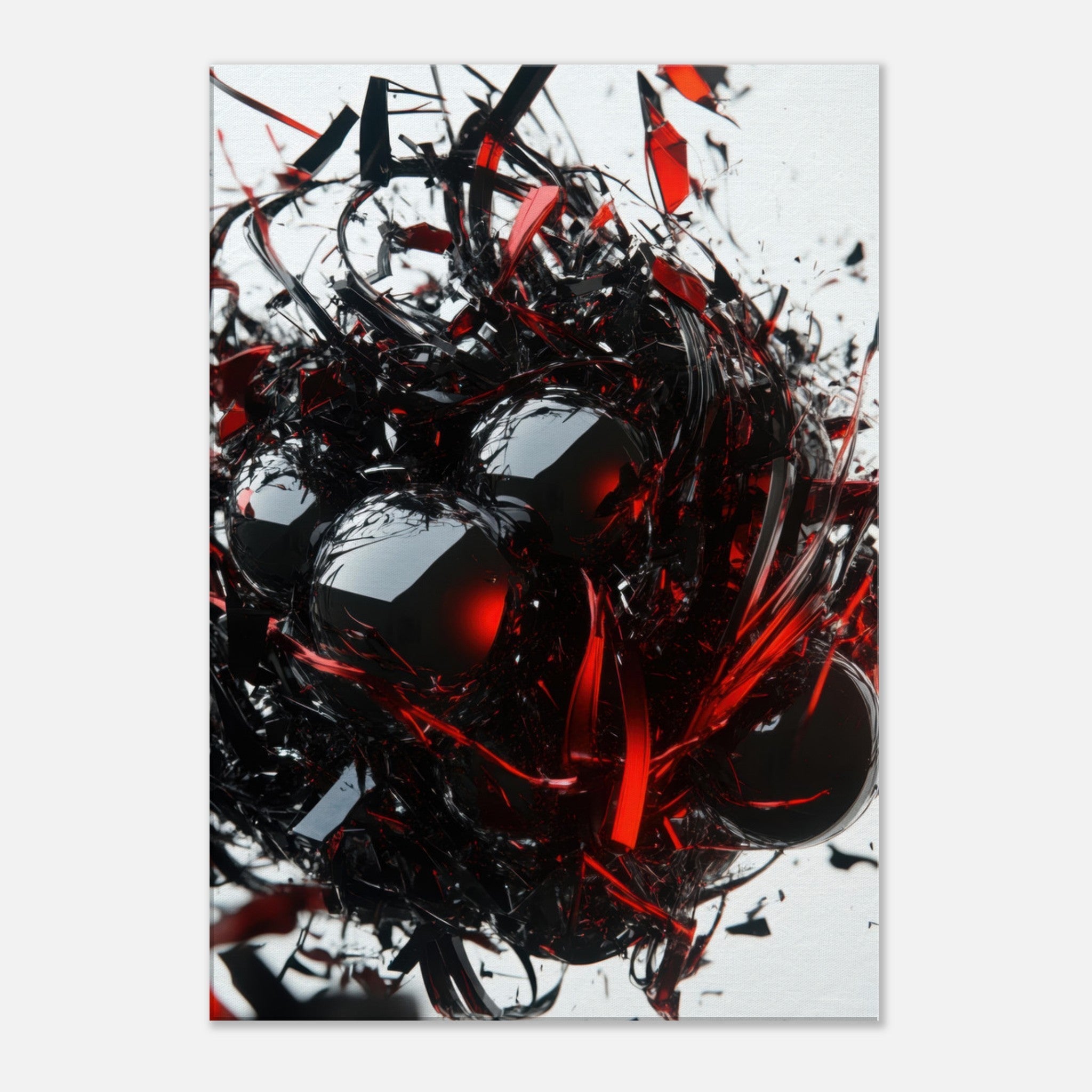 Canvas Portrait - Gravitys Collapse A violent implosion of fragment 4 - Shop Ai Art WebShop - Digital Art online Store