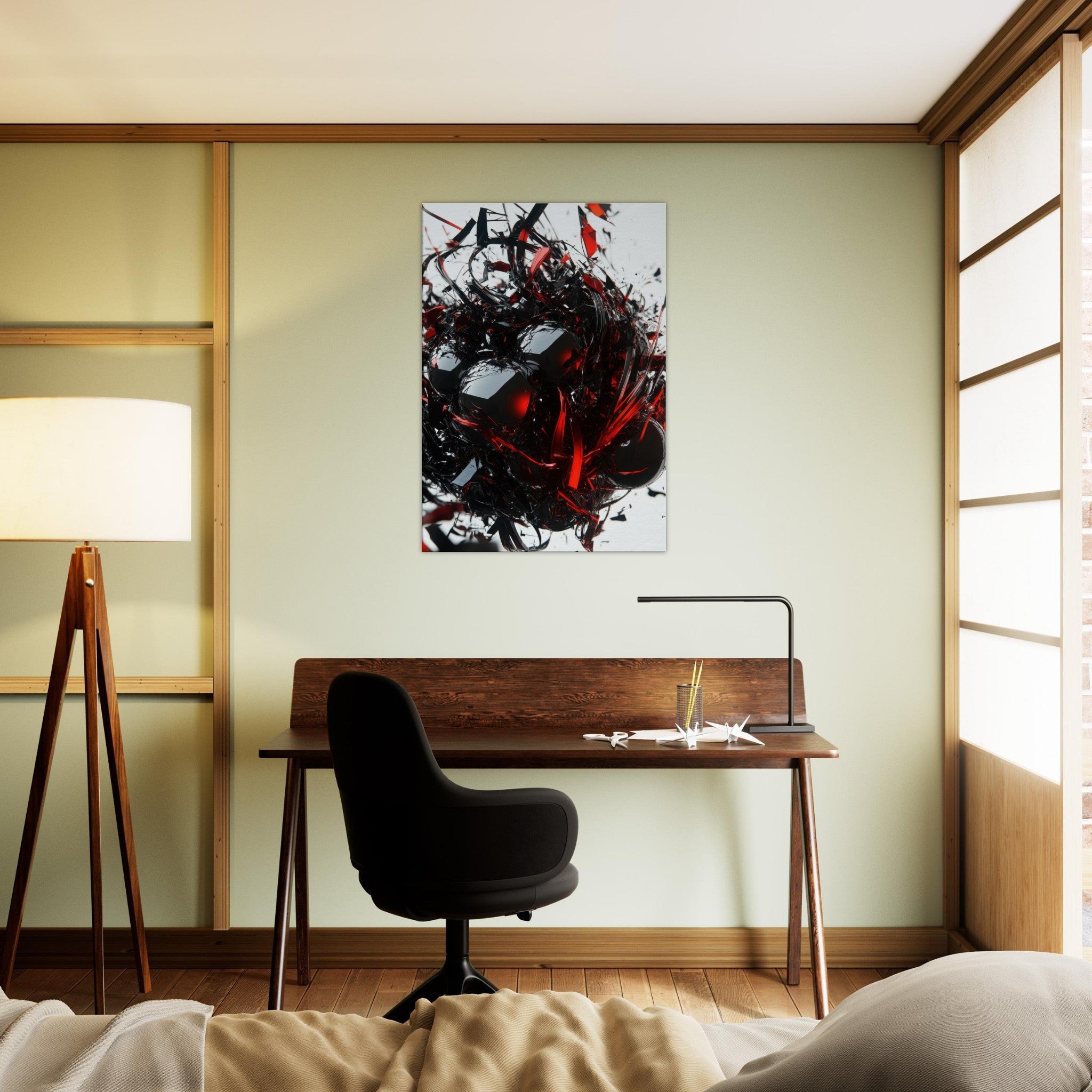 Canvas Portrait - Gravitys Collapse A violent implosion of fragment 4 - Shop Ai Art WebShop - Digital Art online Store