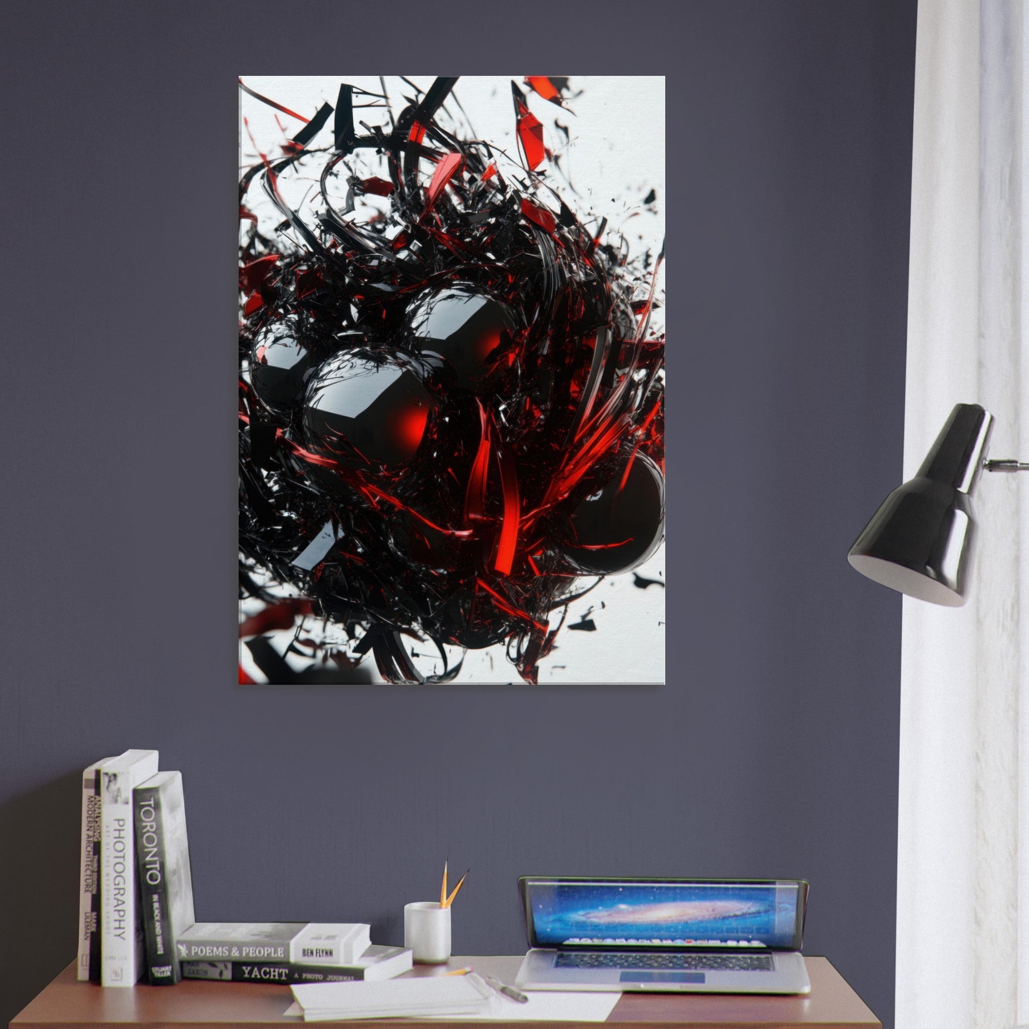 Canvas Portrait - Gravitys Collapse A violent implosion of fragment 4 - Shop Ai Art WebShop - Digital Art online Store