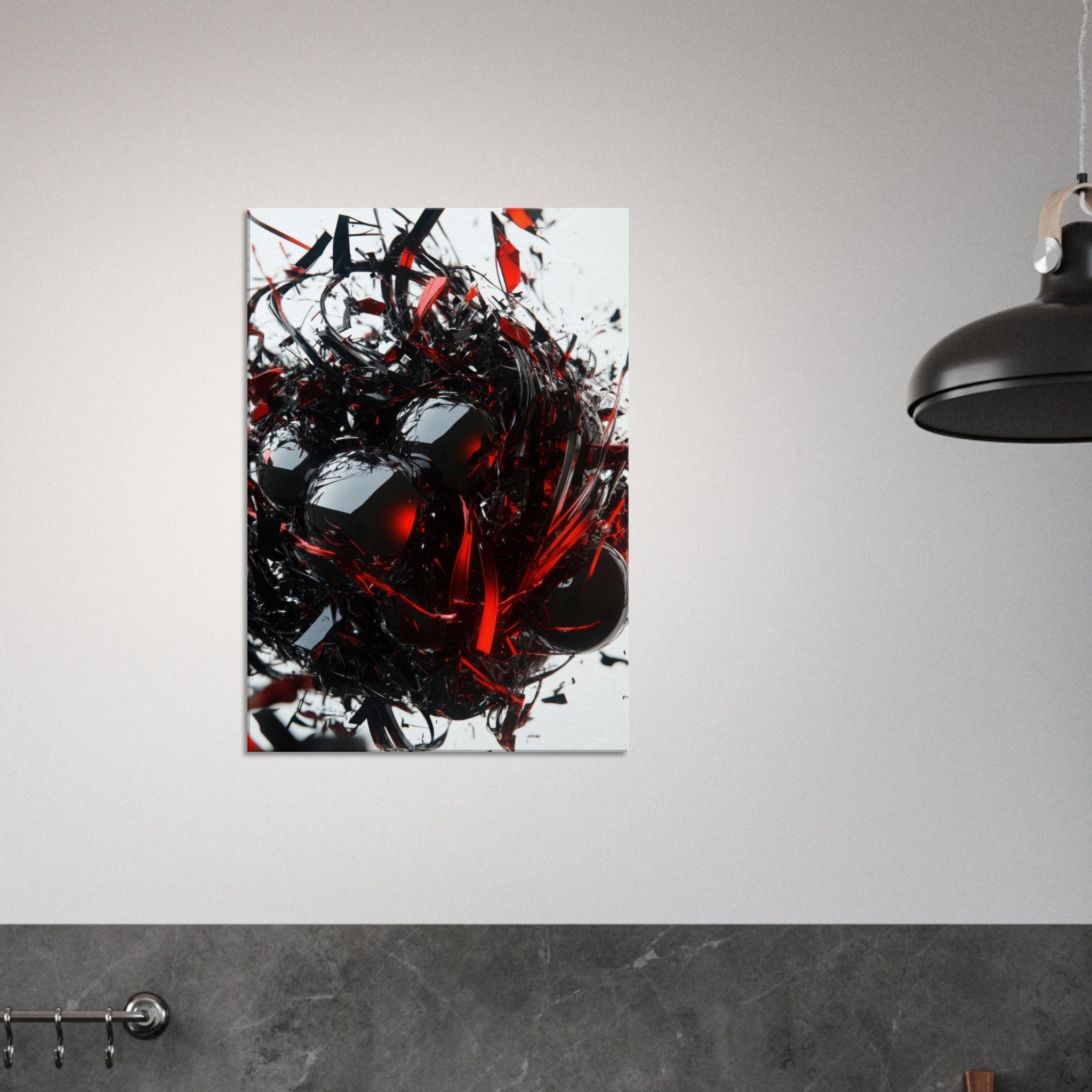 Canvas Portrait - Gravitys Collapse A violent implosion of fragment 4 - Shop Ai Art WebShop - Digital Art online Store
