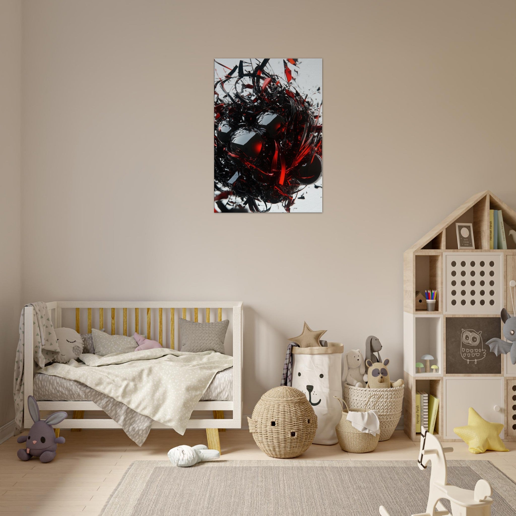 Canvas Portrait - Gravitys Collapse A violent implosion of fragment 4 - Shop Ai Art WebShop - Digital Art online Store