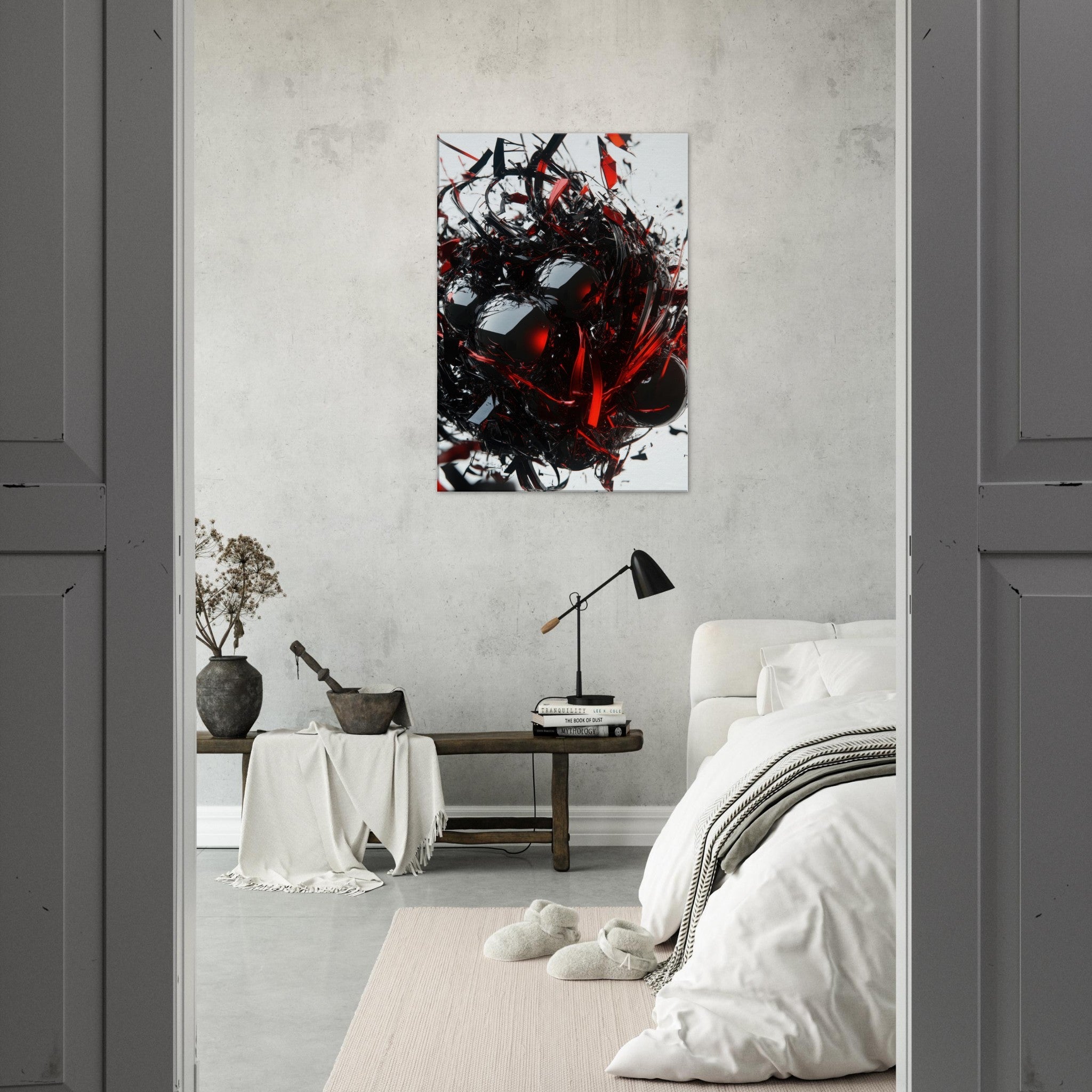 Canvas Portrait - Gravitys Collapse A violent implosion of fragment 4 - Shop Ai Art WebShop - Digital Art online Store