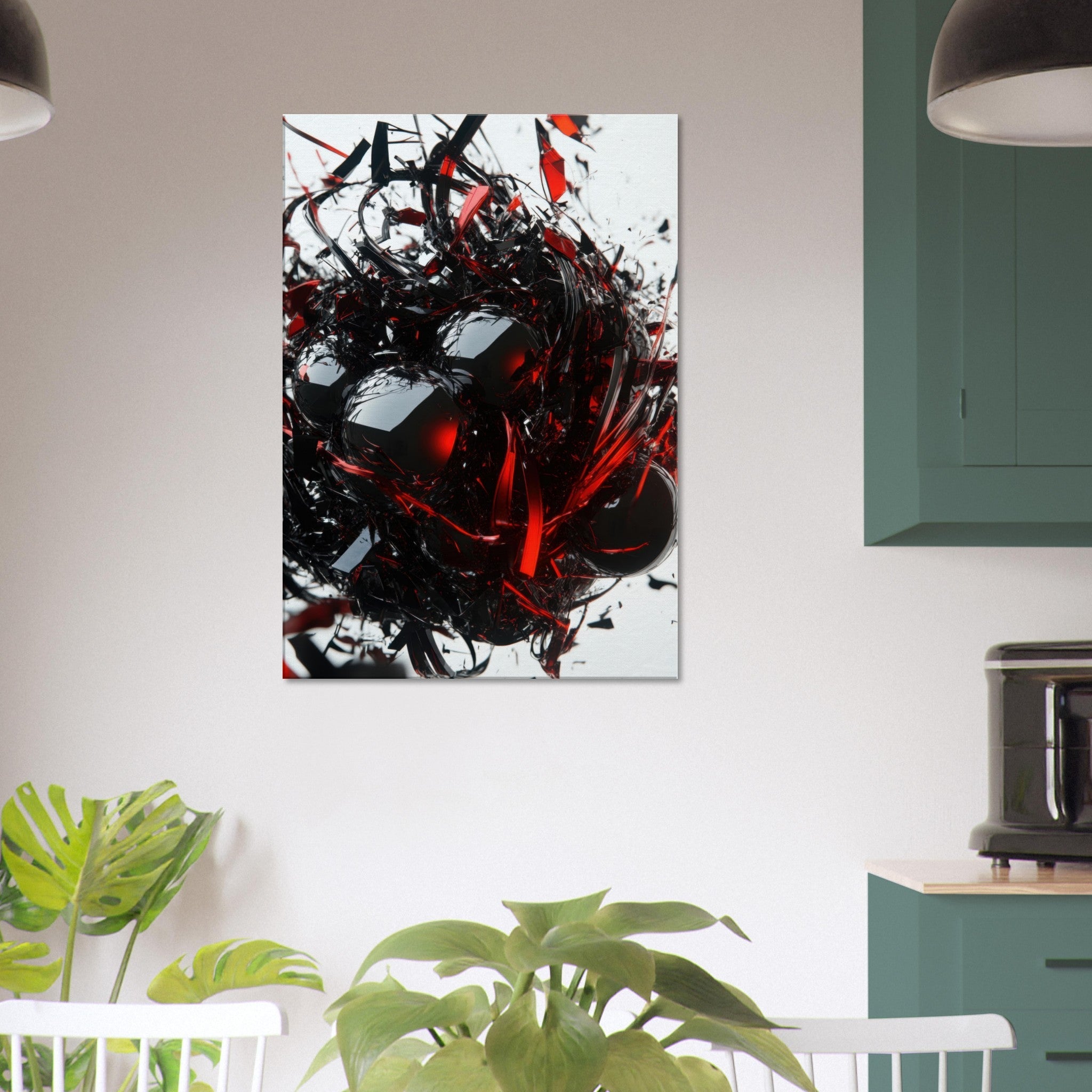 Canvas Portrait - Gravitys Collapse A violent implosion of fragment 4 - Shop Ai Art WebShop - Digital Art online Store