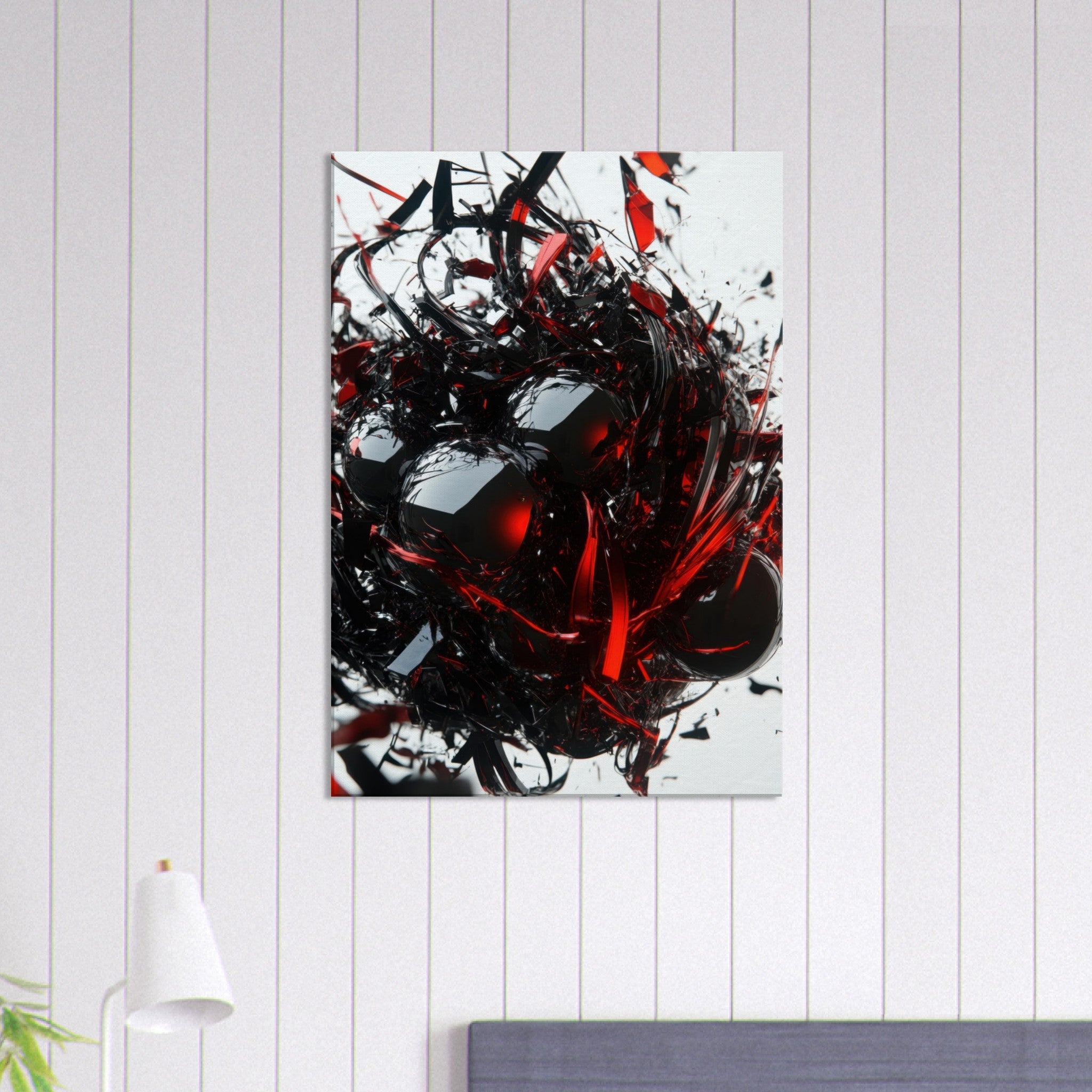 Canvas Portrait - Gravitys Collapse A violent implosion of fragment 4 - Shop Ai Art WebShop - Digital Art online Store