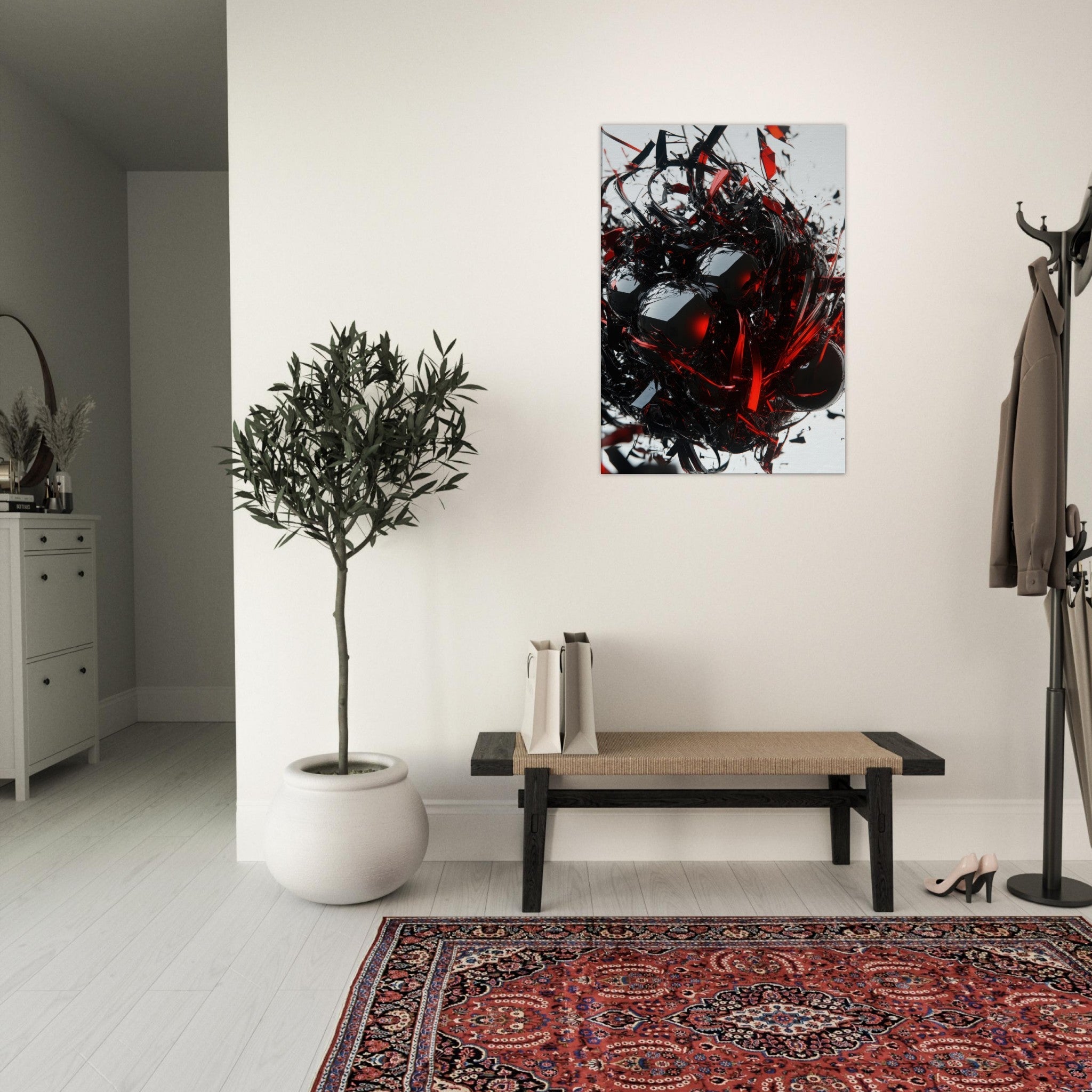 Canvas Portrait - Gravitys Collapse A violent implosion of fragment 4 - Shop Ai Art WebShop - Digital Art online Store