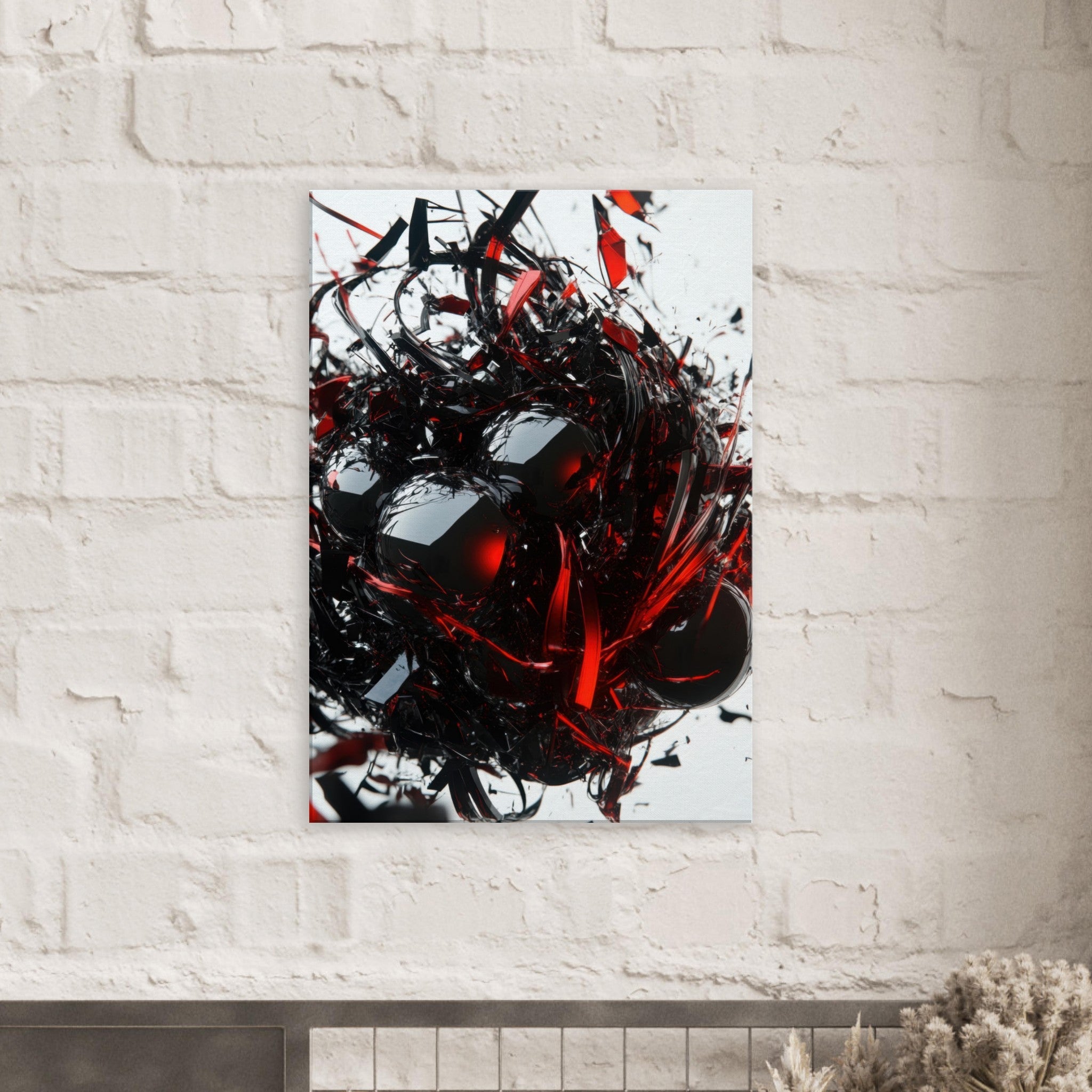 Canvas Portrait - Gravitys Collapse A violent implosion of fragment 4 - Shop Ai Art WebShop - Digital Art online Store