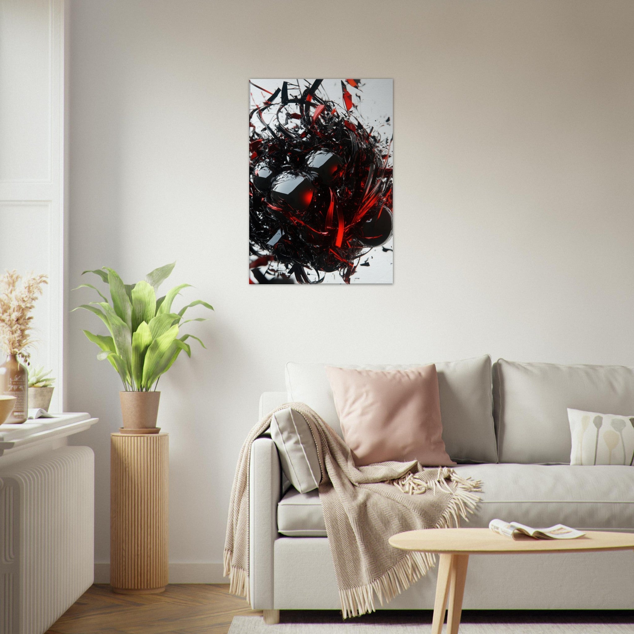 Canvas Portrait - Gravitys Collapse A violent implosion of fragment 4 - Shop Ai Art WebShop - Digital Art online Store