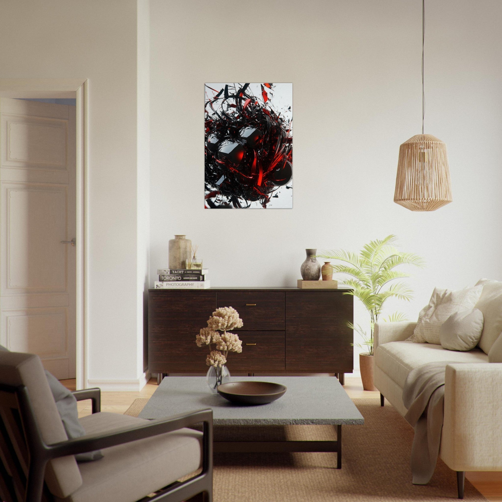 Canvas Portrait - Gravitys Collapse A violent implosion of fragment 4 - Shop Ai Art WebShop - Digital Art online Store