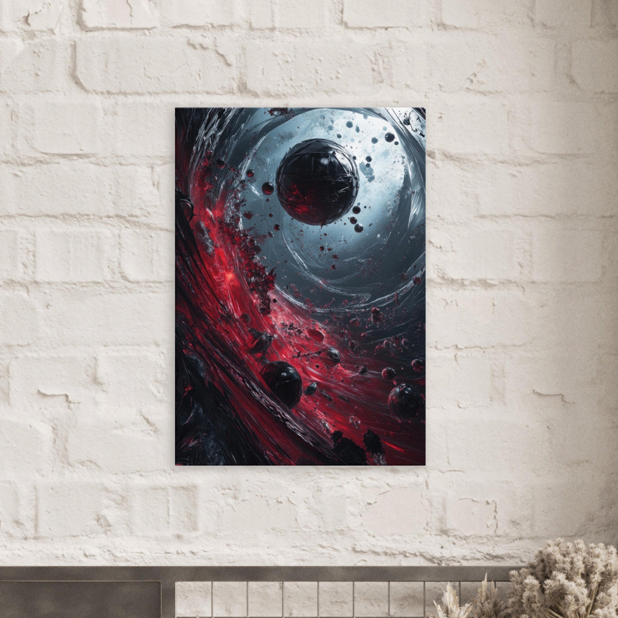 Canvas Portrait - Gravitys Collapse A violent implosion of fragment 6 - Shop Ai Art WebShop - Digital Art online Store
