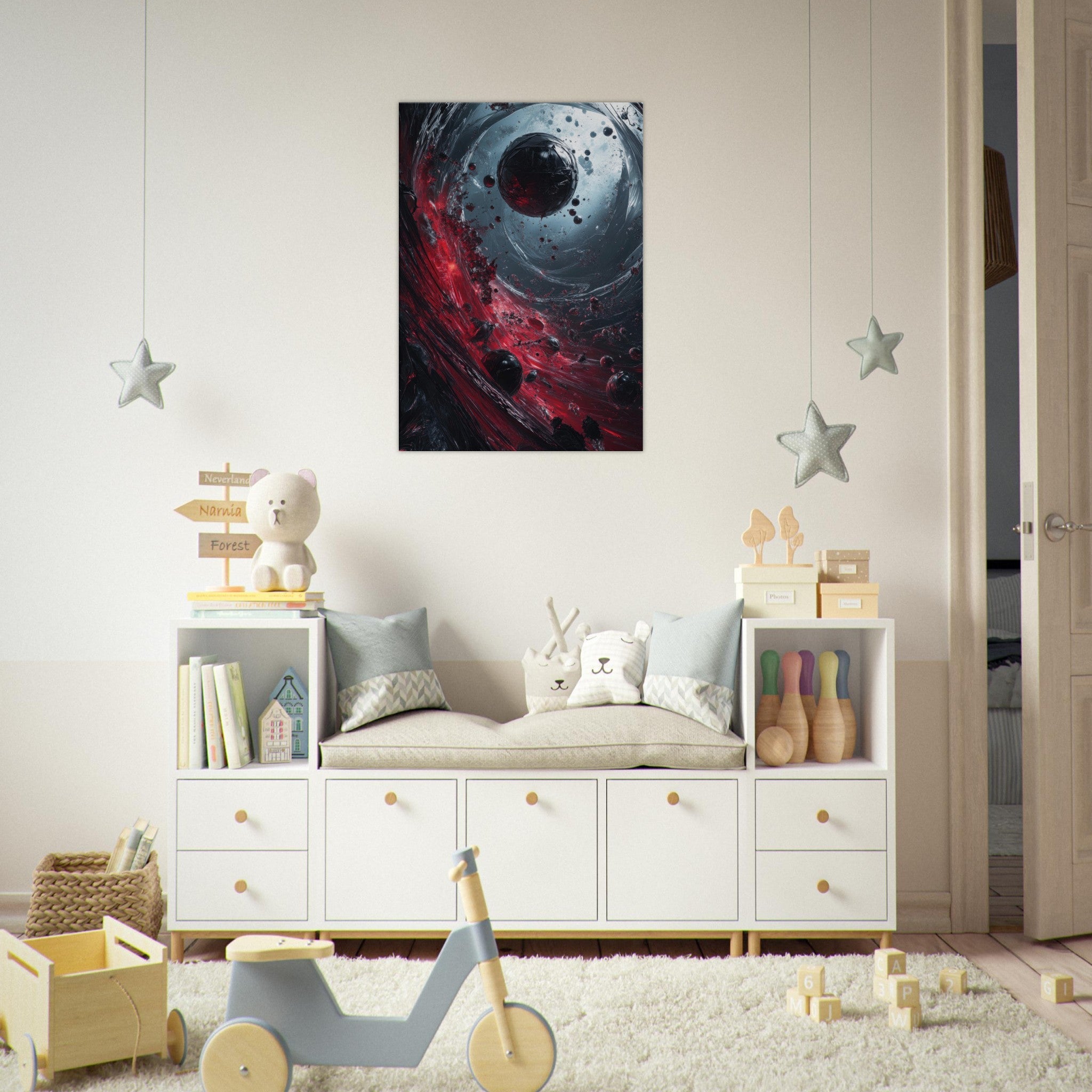 Canvas Portrait - Gravitys Collapse A violent implosion of fragment 6 - Shop Ai Art WebShop - Digital Art online Store
