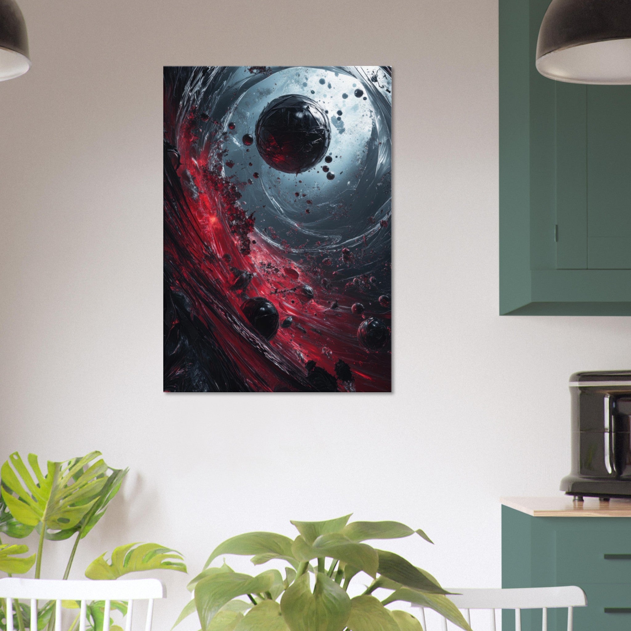 Canvas Portrait - Gravitys Collapse A violent implosion of fragment 6 - Shop Ai Art WebShop - Digital Art online Store