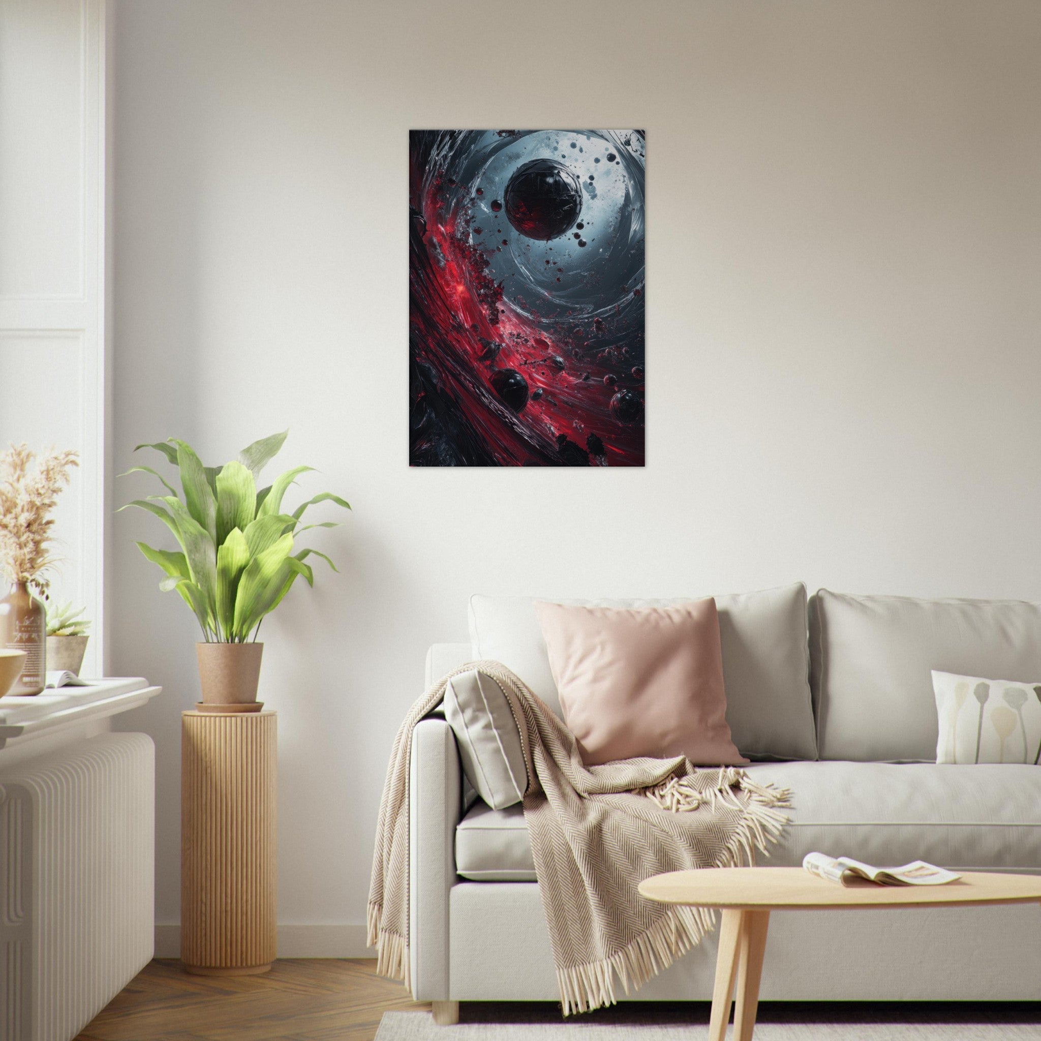Canvas Portrait - Gravitys Collapse A violent implosion of fragment 6 - Shop Ai Art WebShop - Digital Art online Store