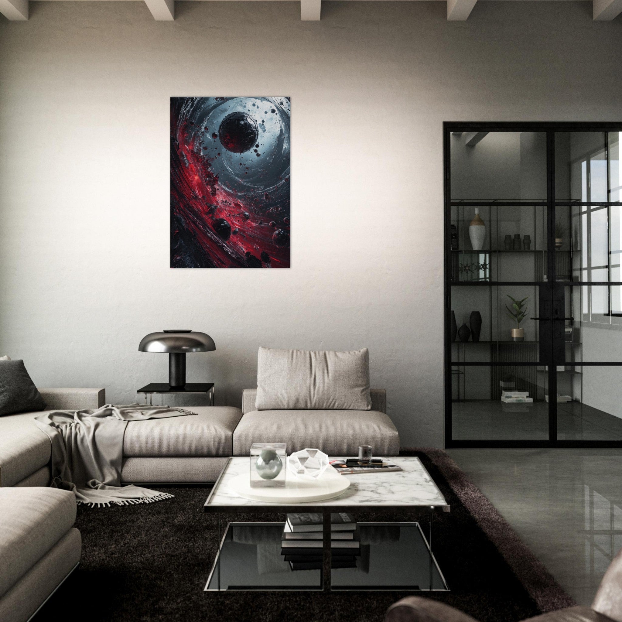 Canvas Portrait - Gravitys Collapse A violent implosion of fragment 6 - Shop Ai Art WebShop - Digital Art online Store