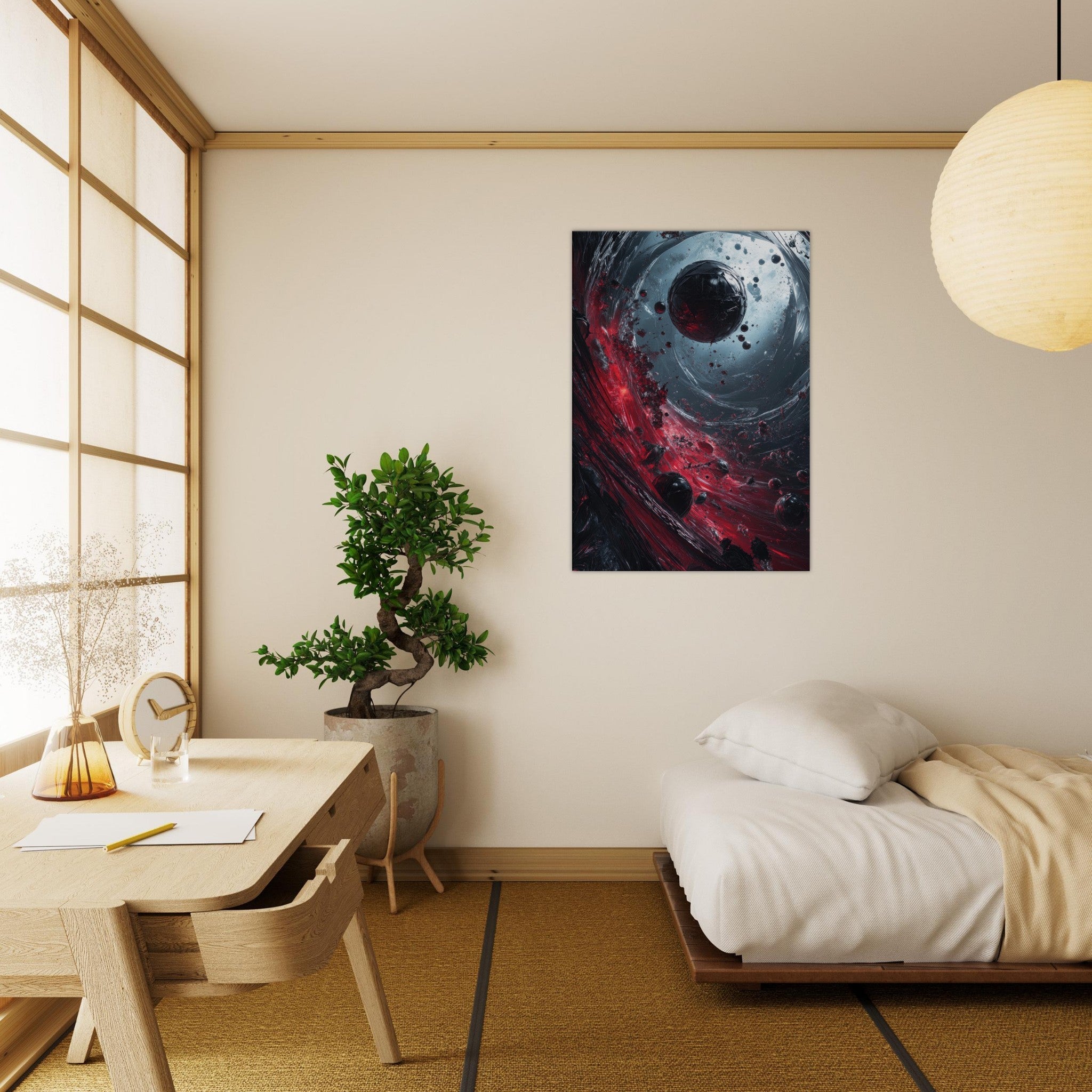 Canvas Portrait - Gravitys Collapse A violent implosion of fragment 6 - Shop Ai Art WebShop - Digital Art online Store