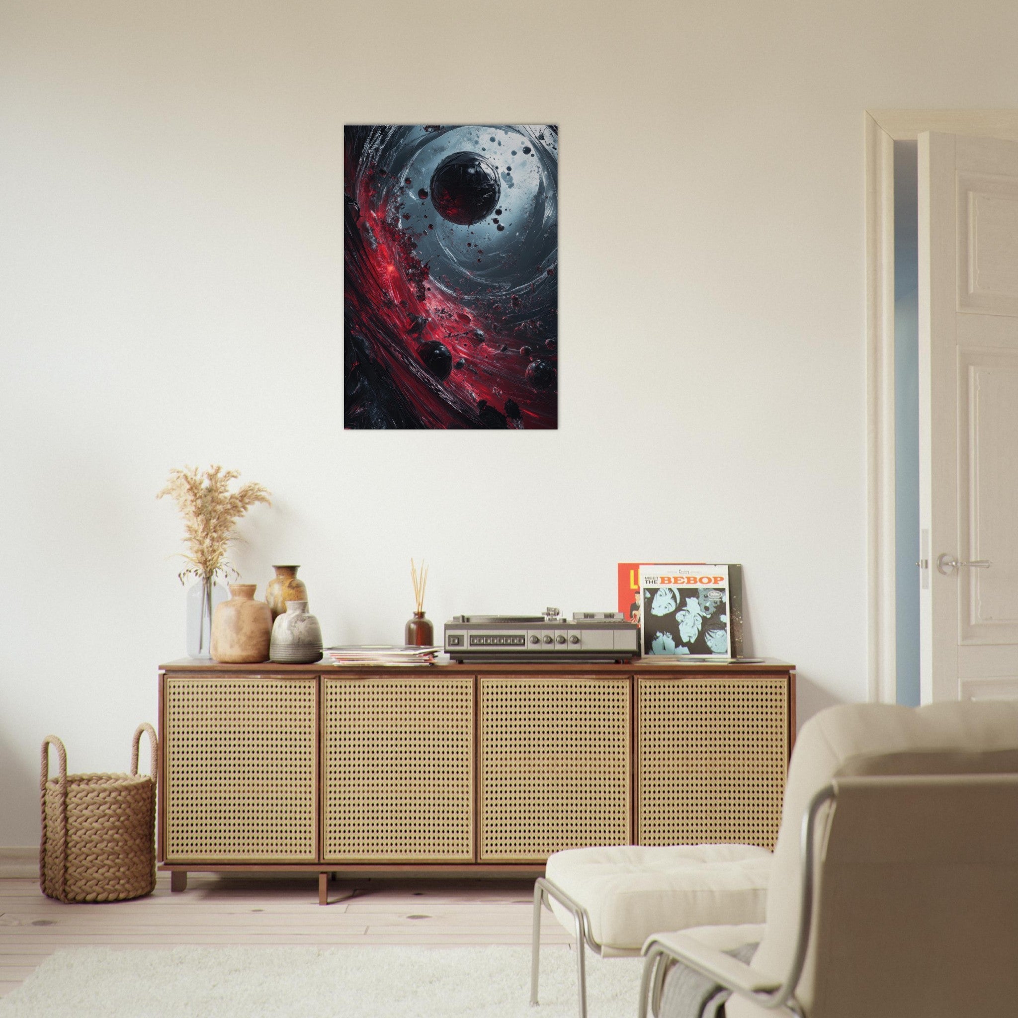 Canvas Portrait - Gravitys Collapse A violent implosion of fragment 6 - Shop Ai Art WebShop - Digital Art online Store