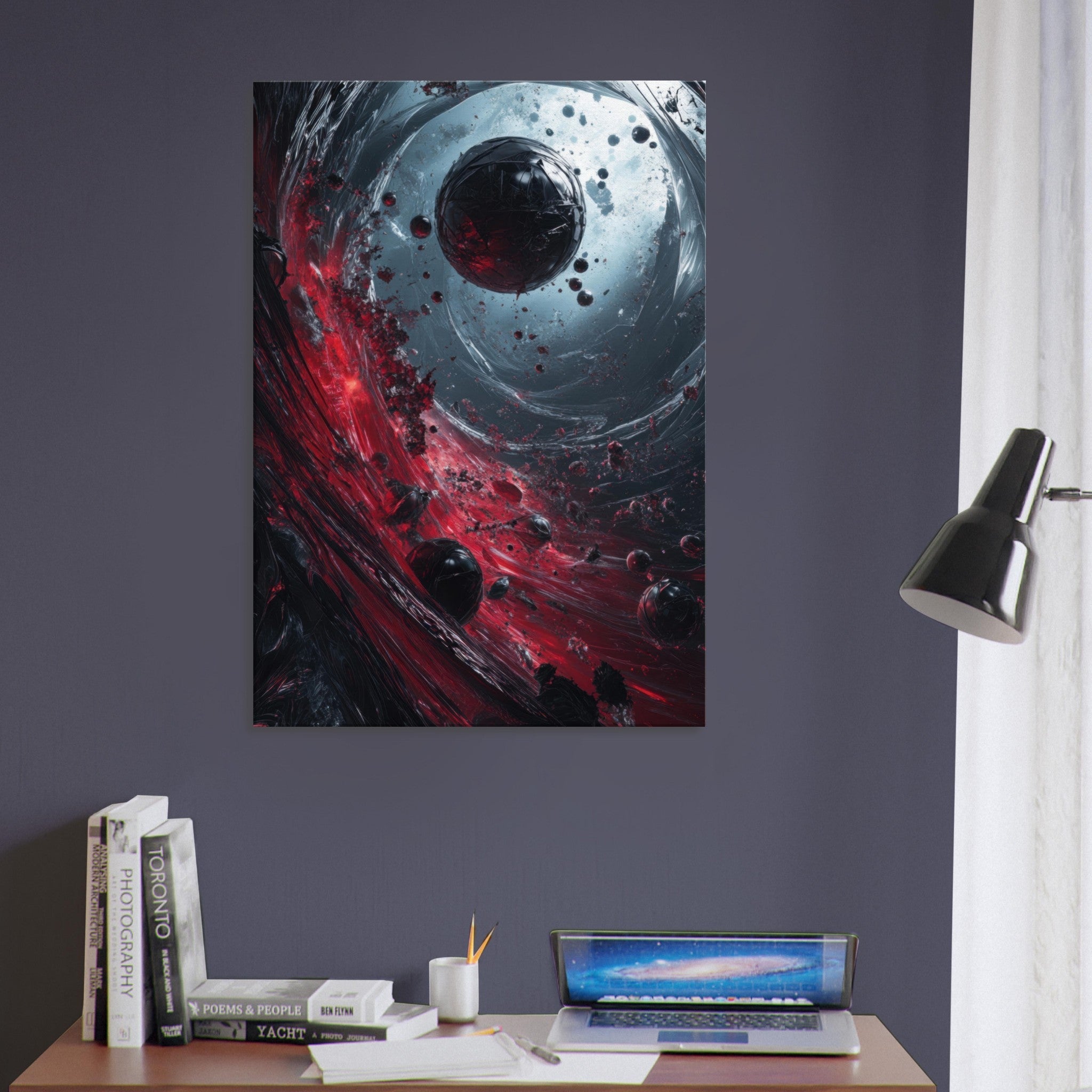 Canvas Portrait - Gravitys Collapse A violent implosion of fragment 6 - Shop Ai Art WebShop - Digital Art online Store