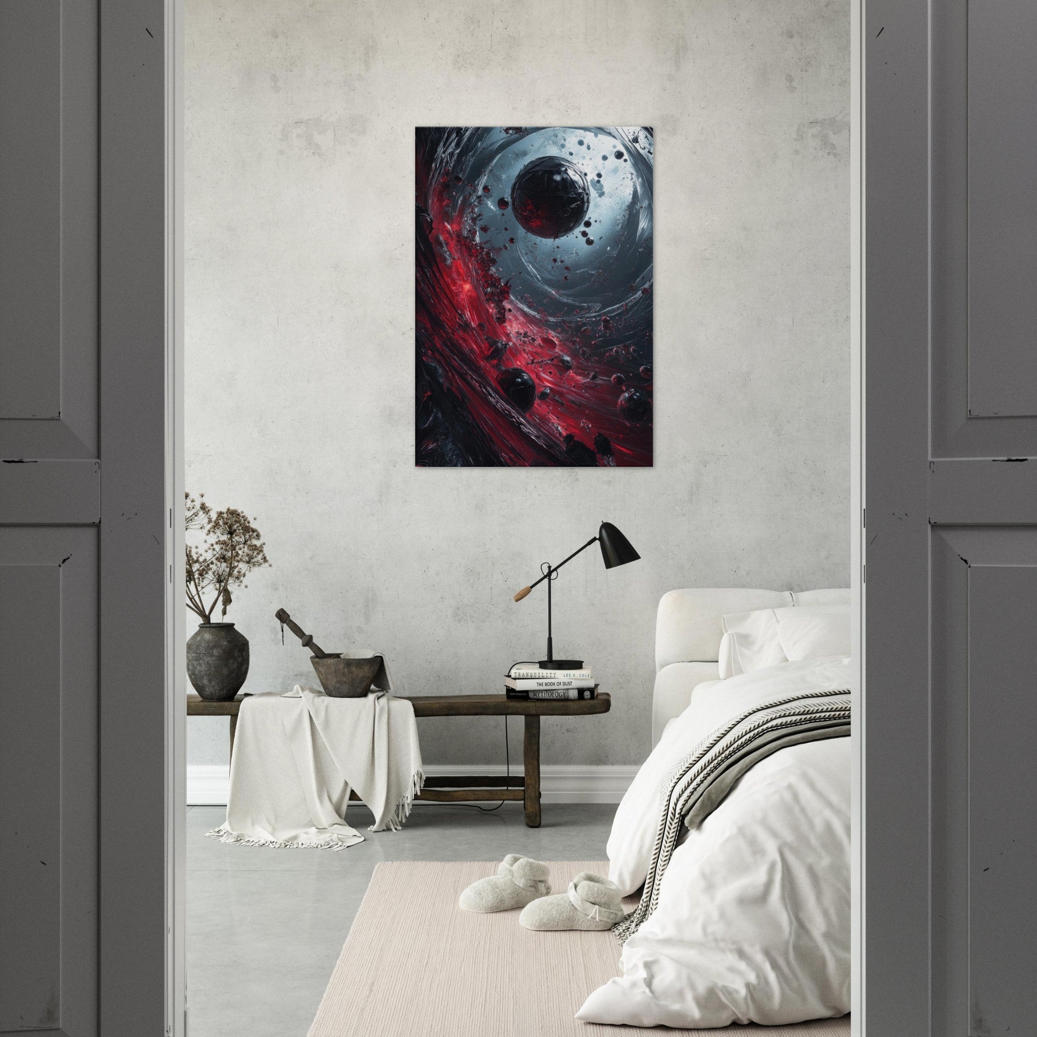 Canvas Portrait - Gravitys Collapse A violent implosion of fragment 6 - Shop Ai Art WebShop - Digital Art online Store
