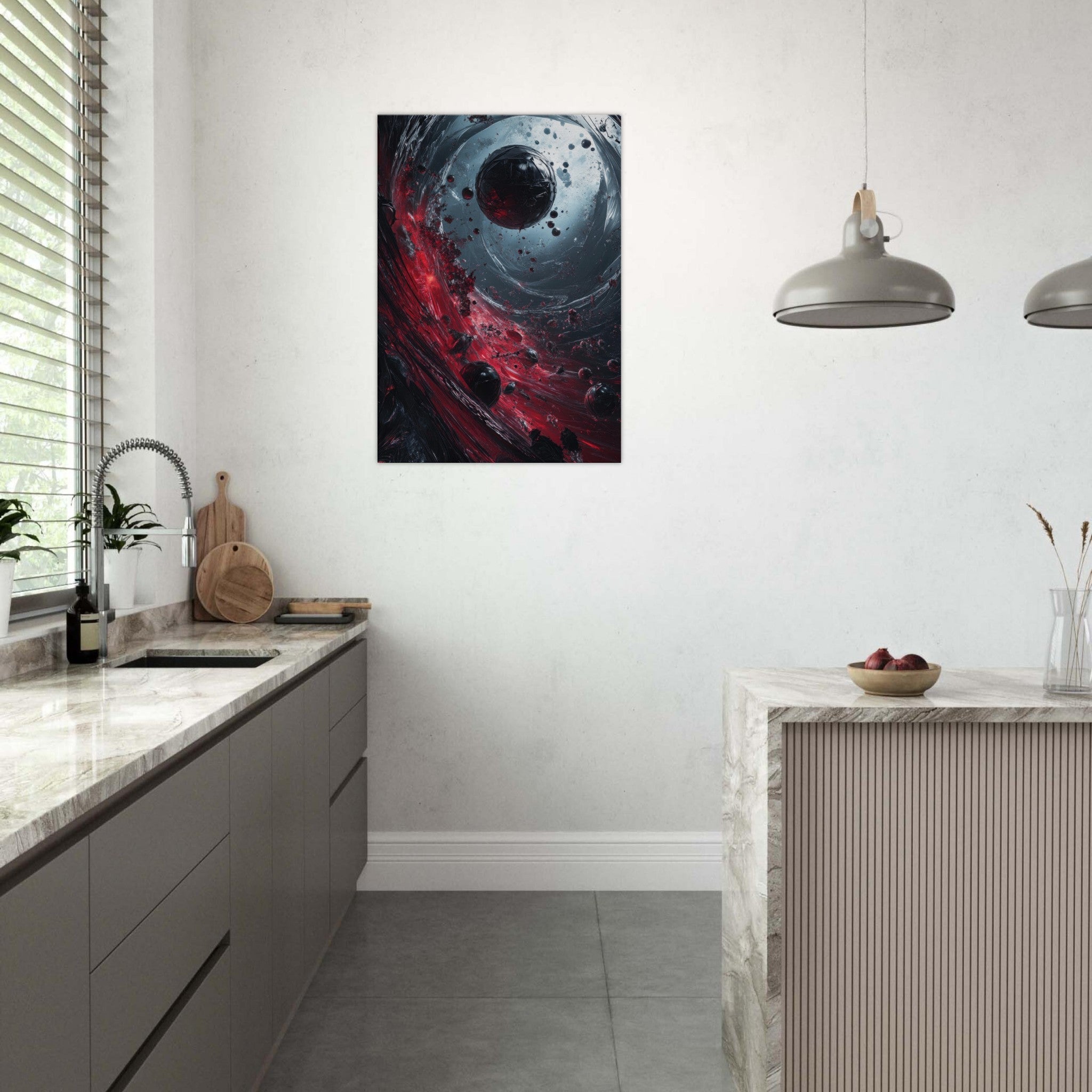 Canvas Portrait - Gravitys Collapse A violent implosion of fragment 6 - Shop Ai Art WebShop - Digital Art online Store