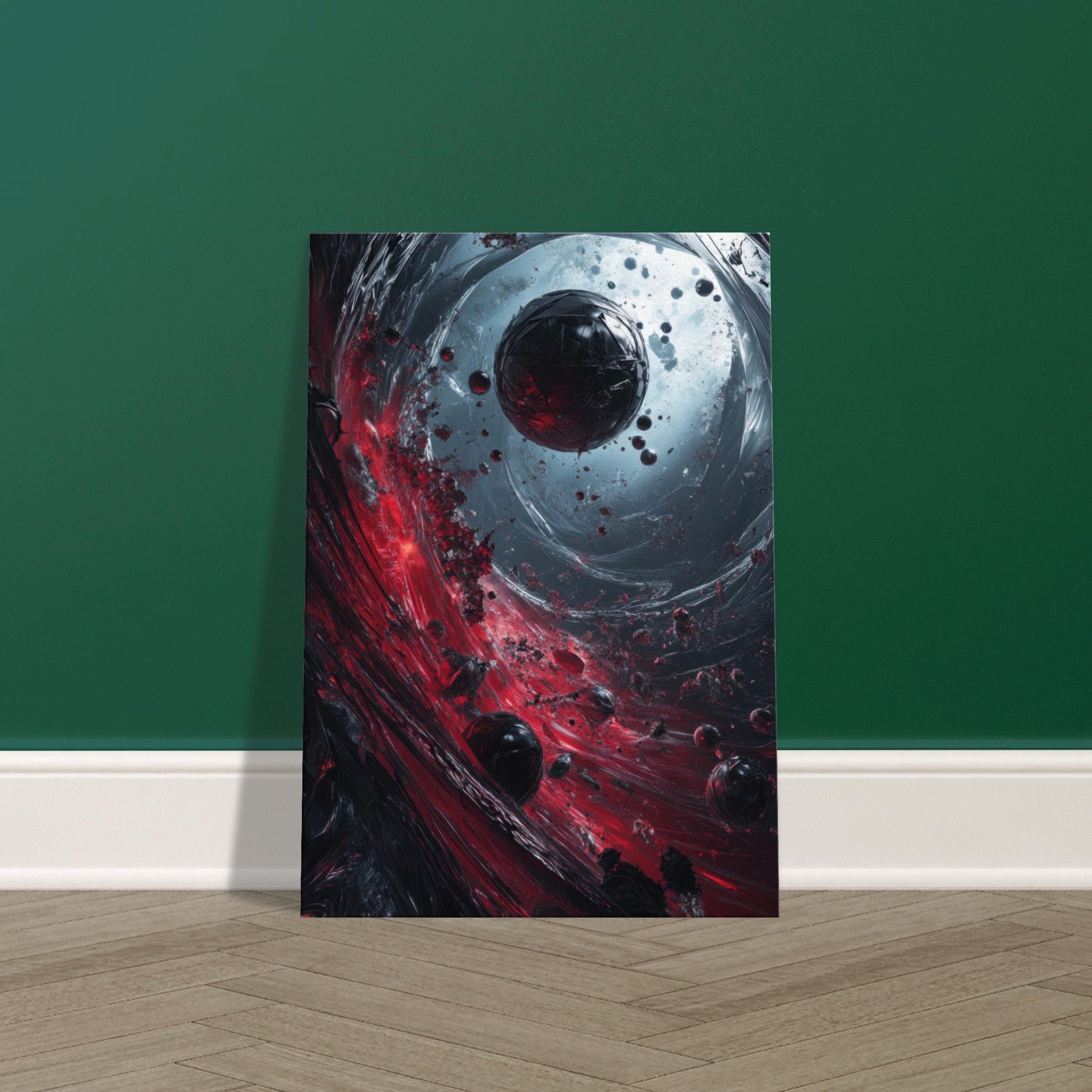 Canvas Portrait - Gravitys Collapse A violent implosion of fragment 6 - Shop Ai Art WebShop - Digital Art online Store
