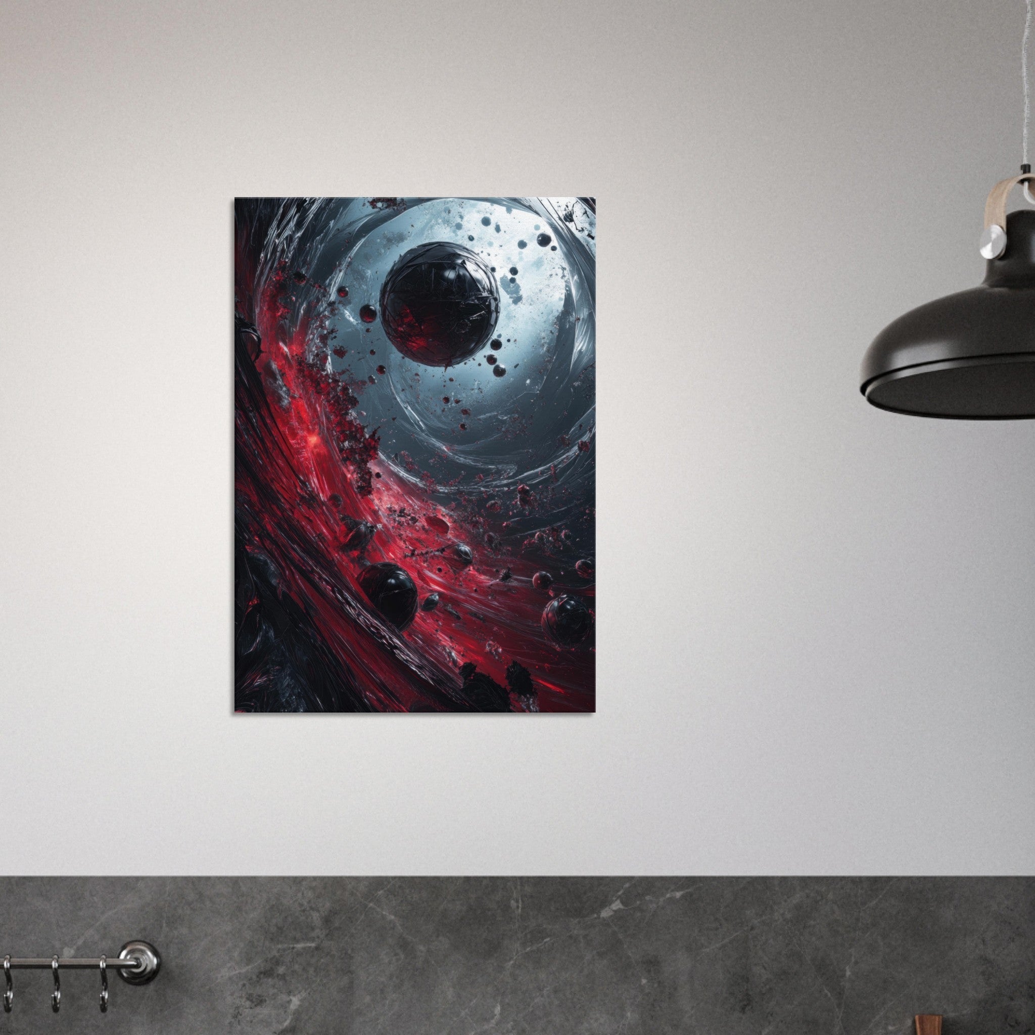 Canvas Portrait - Gravitys Collapse A violent implosion of fragment 6 - Shop Ai Art WebShop - Digital Art online Store