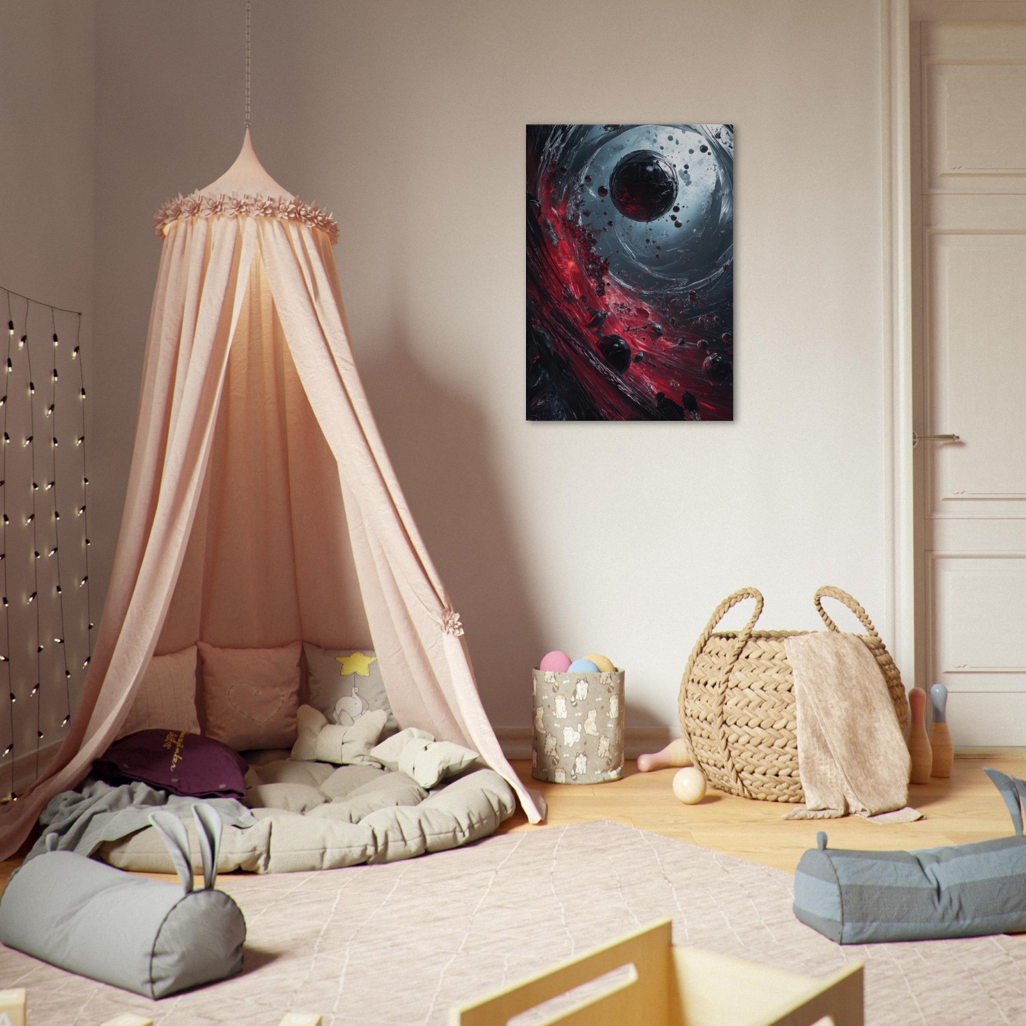 Canvas Portrait - Gravitys Collapse A violent implosion of fragment 6 - Shop Ai Art WebShop - Digital Art online Store