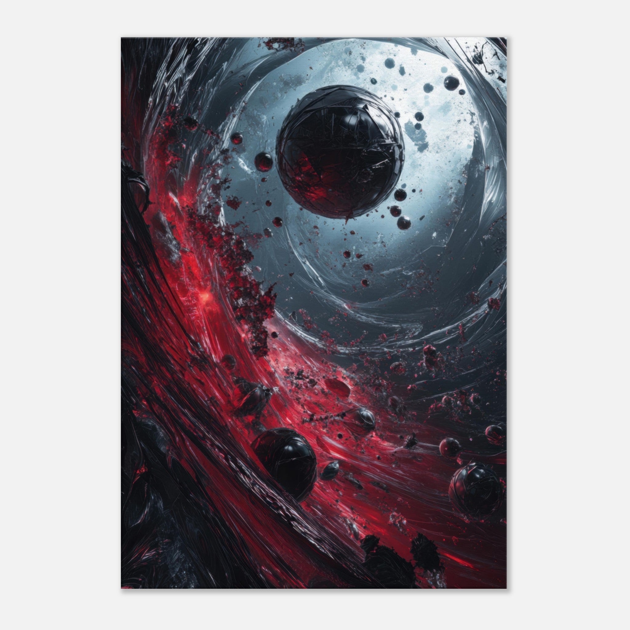 Canvas Portrait - Gravitys Collapse A violent implosion of fragment 6 - Shop Ai Art WebShop - Digital Art online Store