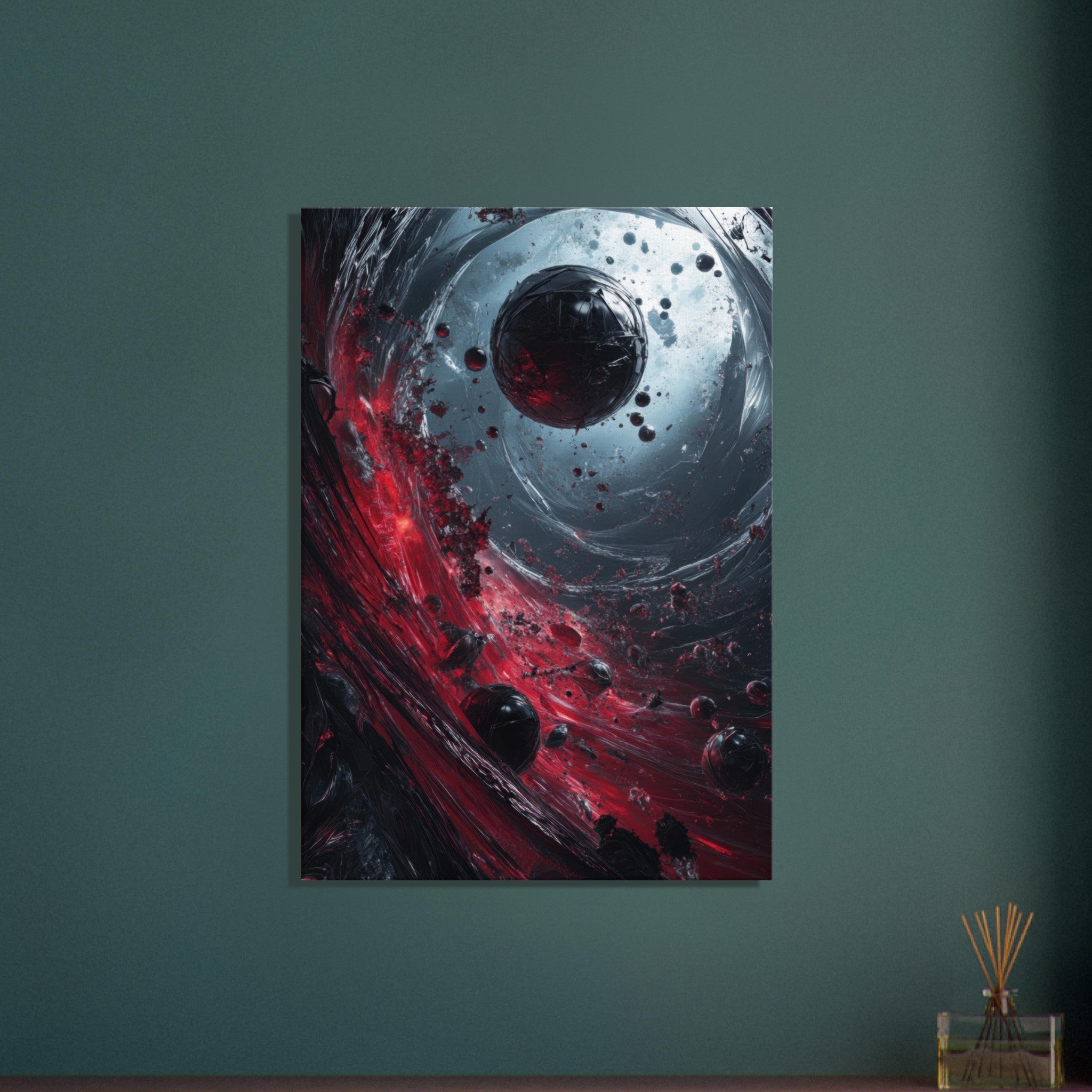 Canvas Portrait - Gravitys Collapse A violent implosion of fragment 6 - Shop Ai Art WebShop - Digital Art online Store