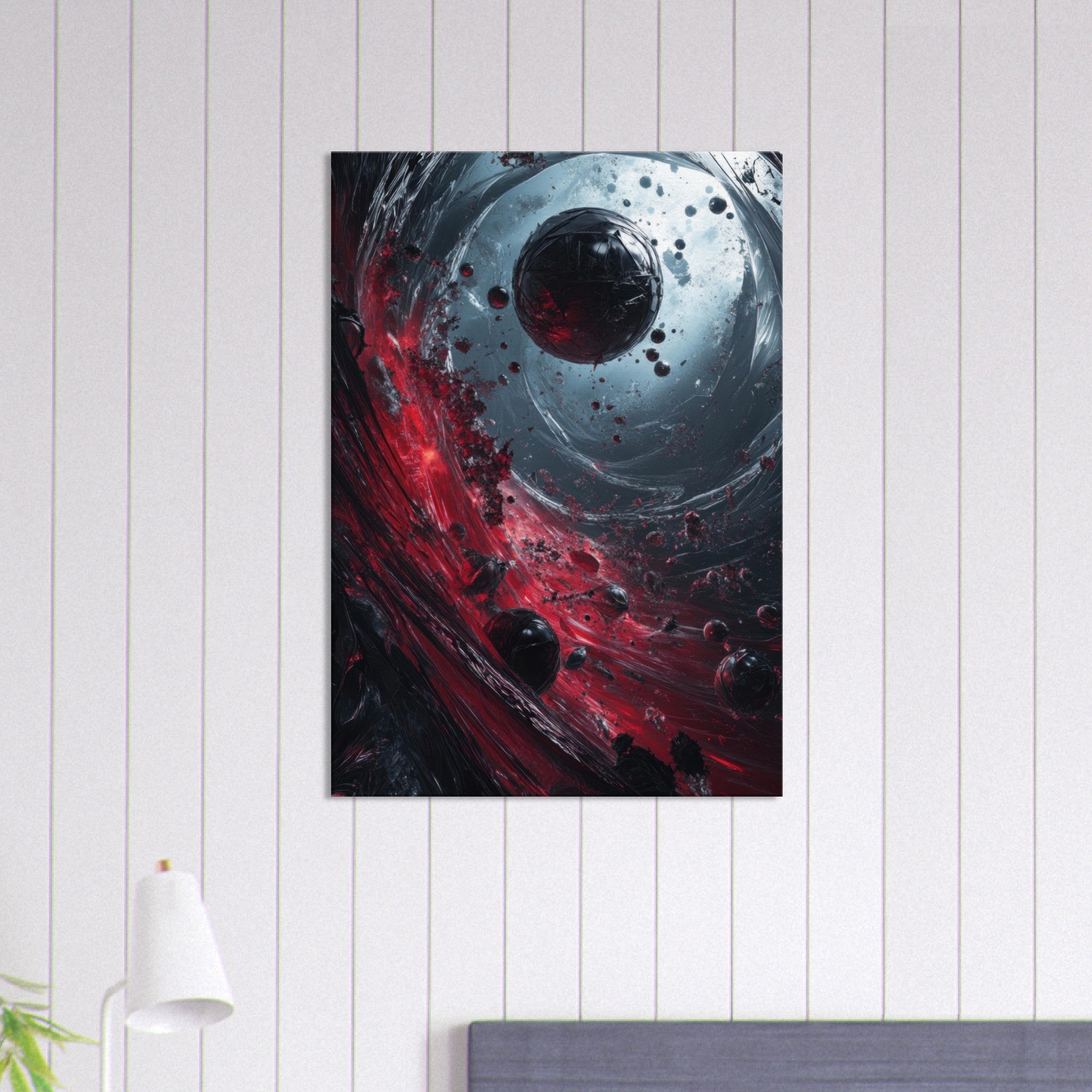 Canvas Portrait - Gravitys Collapse A violent implosion of fragment 6 - Shop Ai Art WebShop - Digital Art online Store