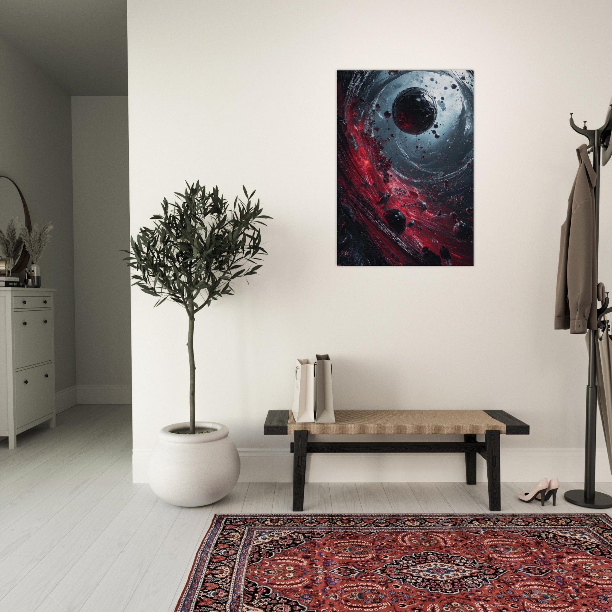 Canvas Portrait - Gravitys Collapse A violent implosion of fragment 6 - Shop Ai Art WebShop - Digital Art online Store