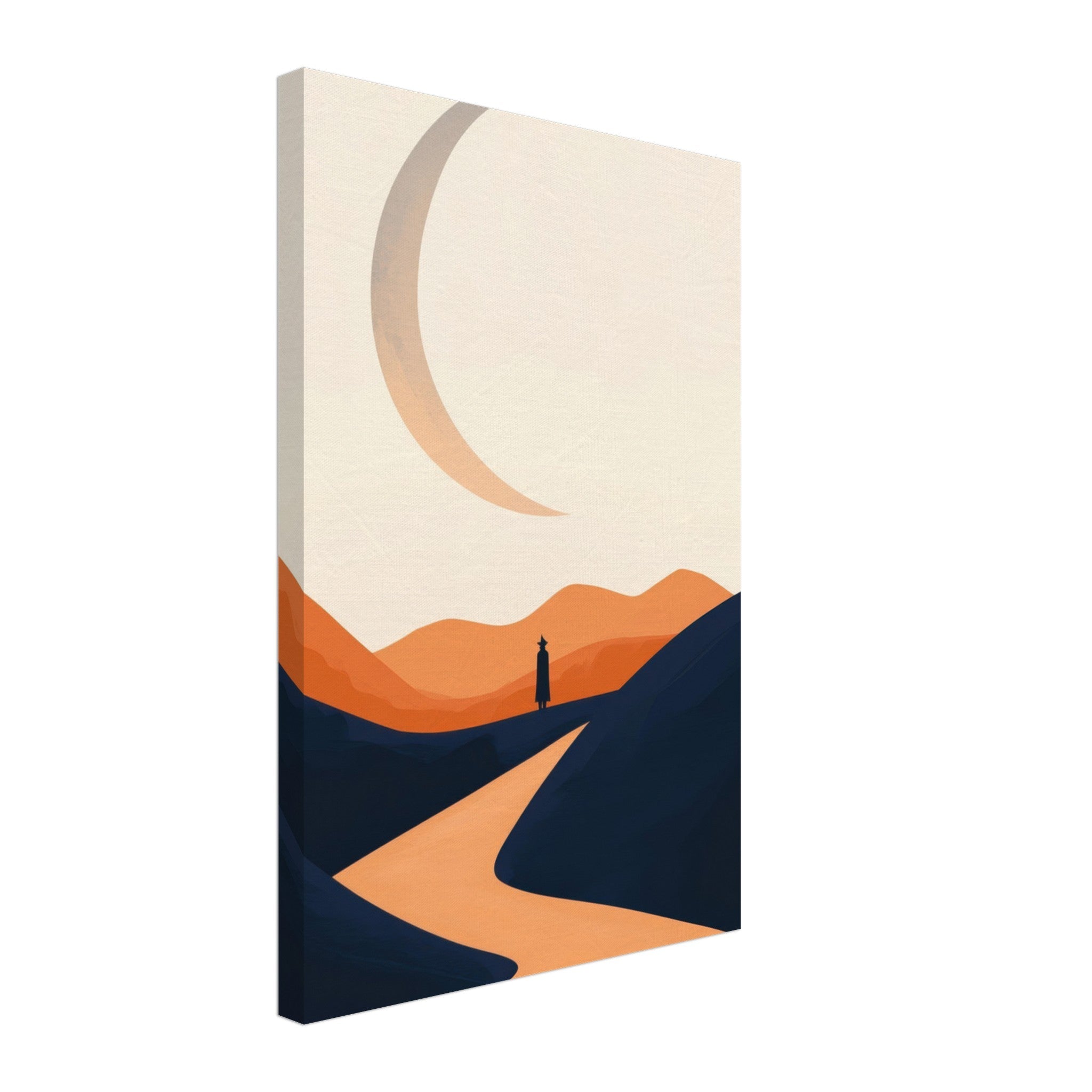 Canvas Portrait - Minimalist Magical Landscape A sleek minimalist 4 - Shop Ai Art WebShop - Digital Art online Store