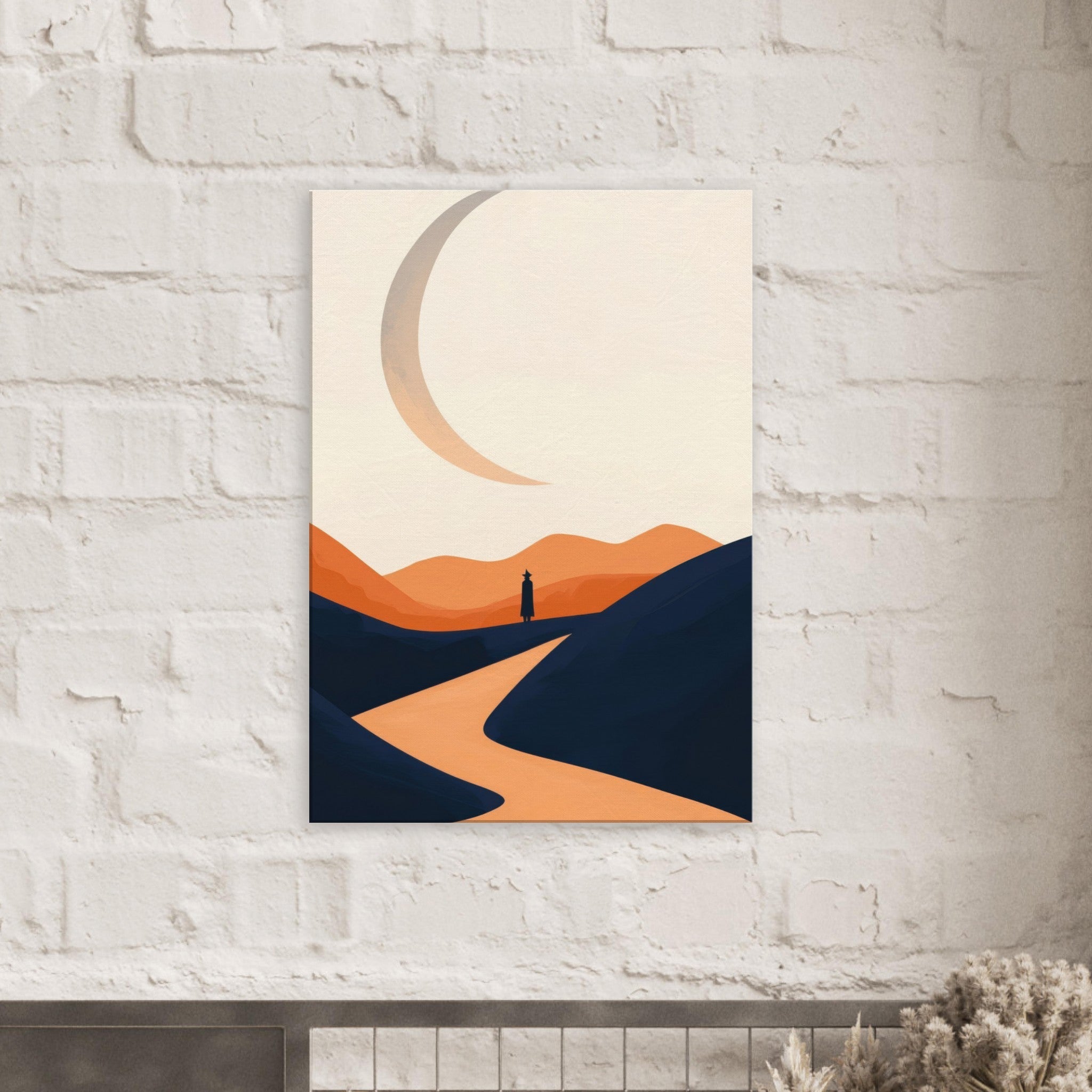 Canvas Portrait - Minimalist Magical Landscape A sleek minimalist 4 - Shop Ai Art WebShop - Digital Art online Store