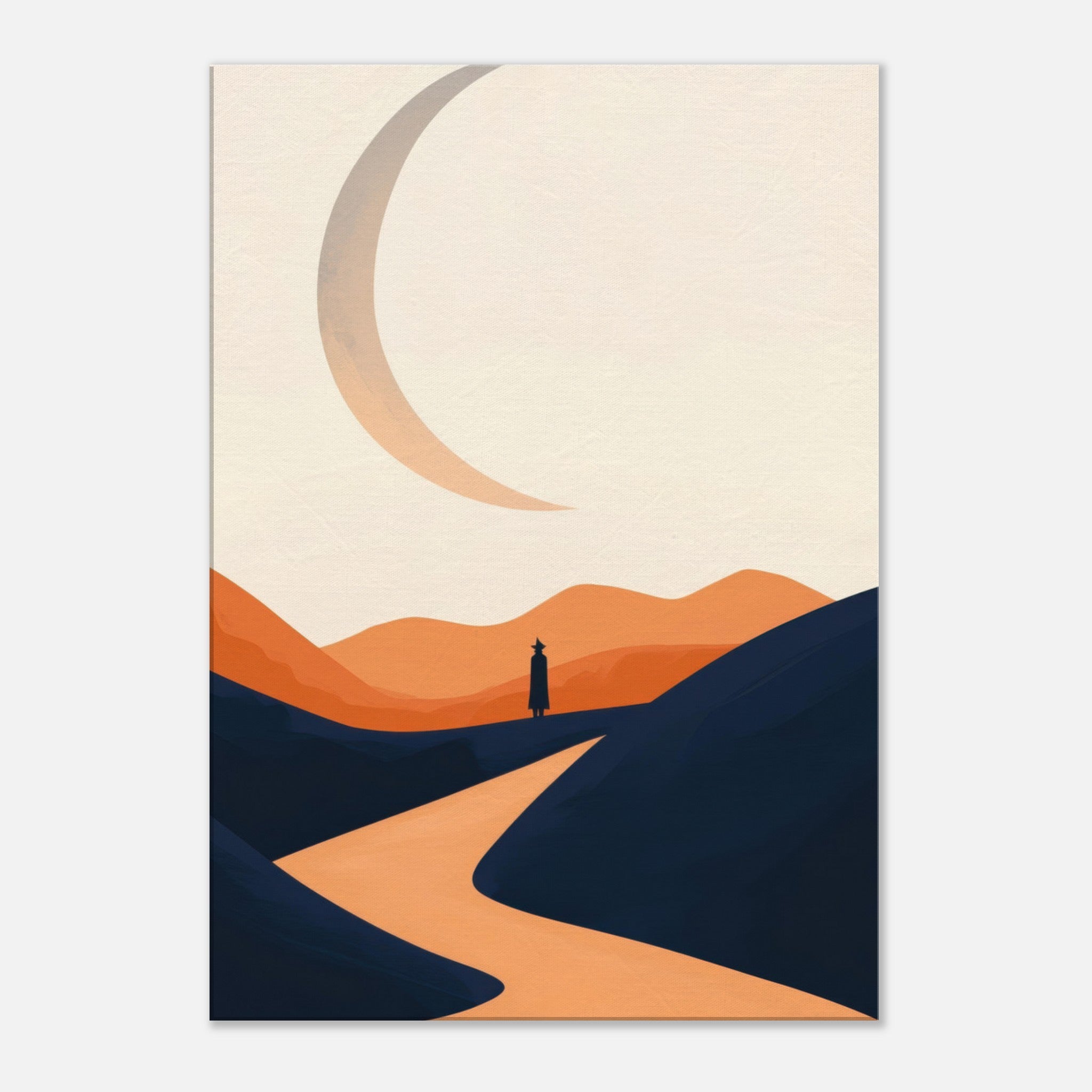 Canvas Portrait - Minimalist Magical Landscape A sleek minimalist 4 - Shop Ai Art WebShop - Digital Art online Store