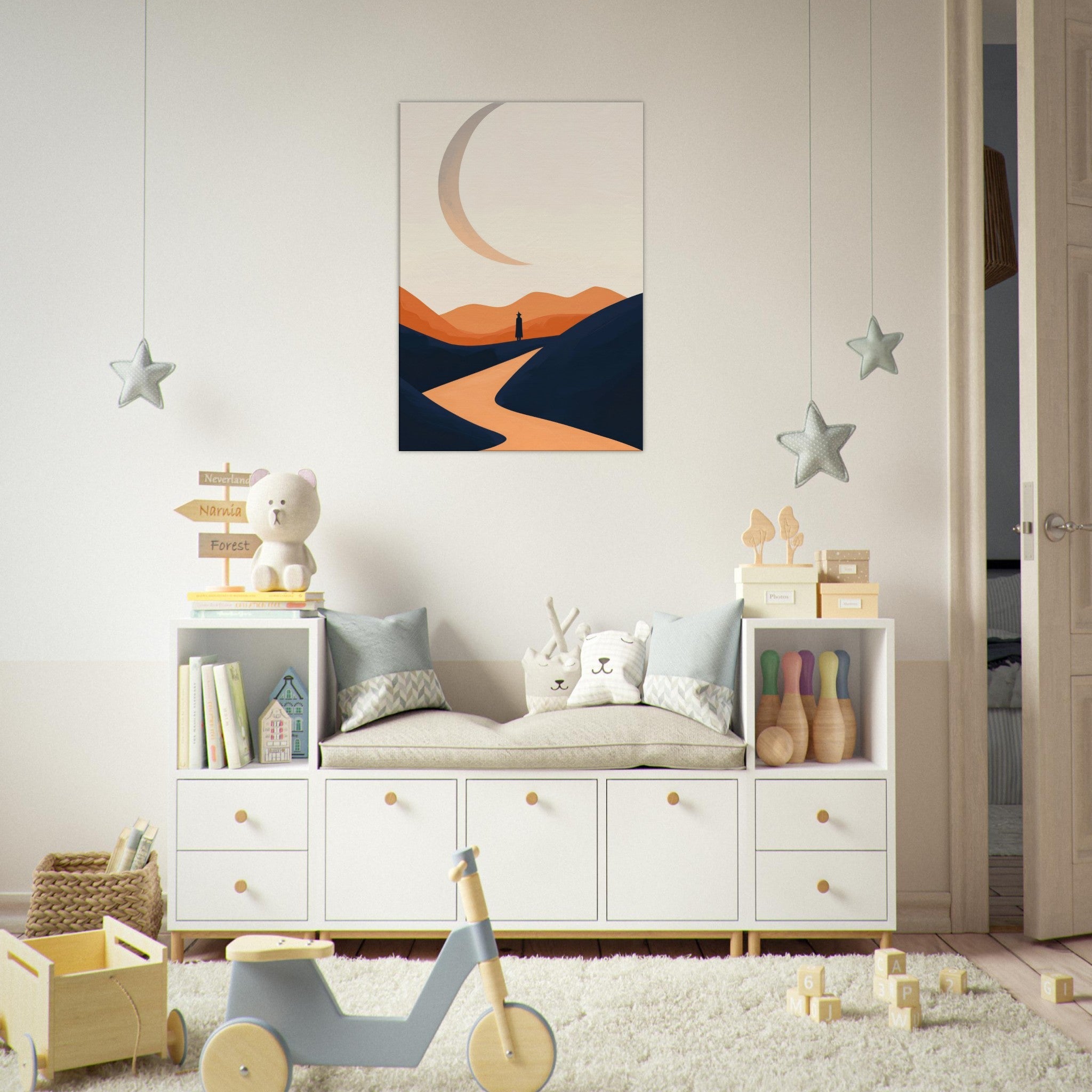 Canvas Portrait - Minimalist Magical Landscape A sleek minimalist 4 - Shop Ai Art WebShop - Digital Art online Store