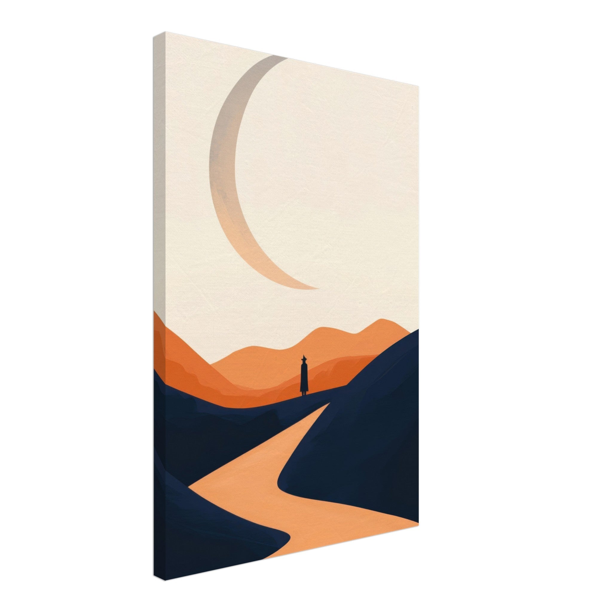 Canvas Portrait - Minimalist Magical Landscape A sleek minimalist 4 - Shop Ai Art WebShop - Digital Art online Store