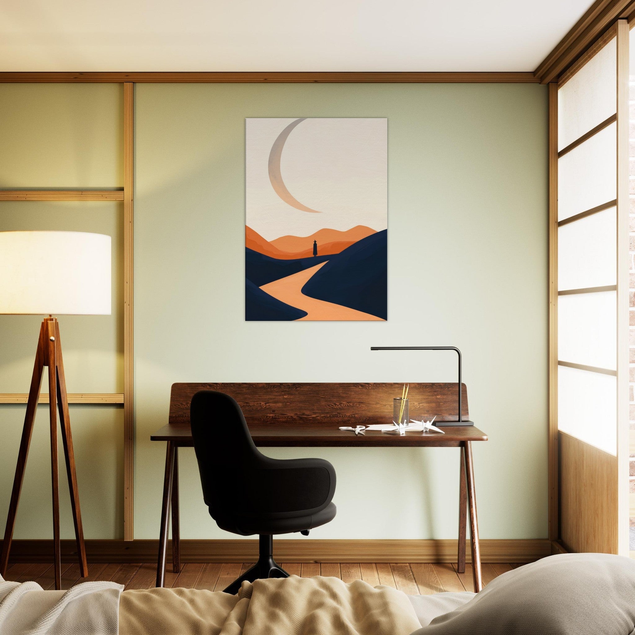 Canvas Portrait - Minimalist Magical Landscape A sleek minimalist 4 - Shop Ai Art WebShop - Digital Art online Store