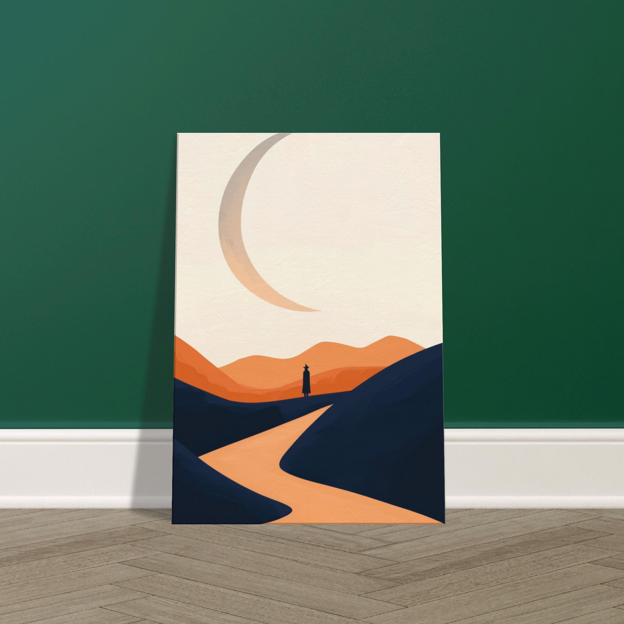 Canvas Portrait - Minimalist Magical Landscape A sleek minimalist 4 - Shop Ai Art WebShop - Digital Art online Store