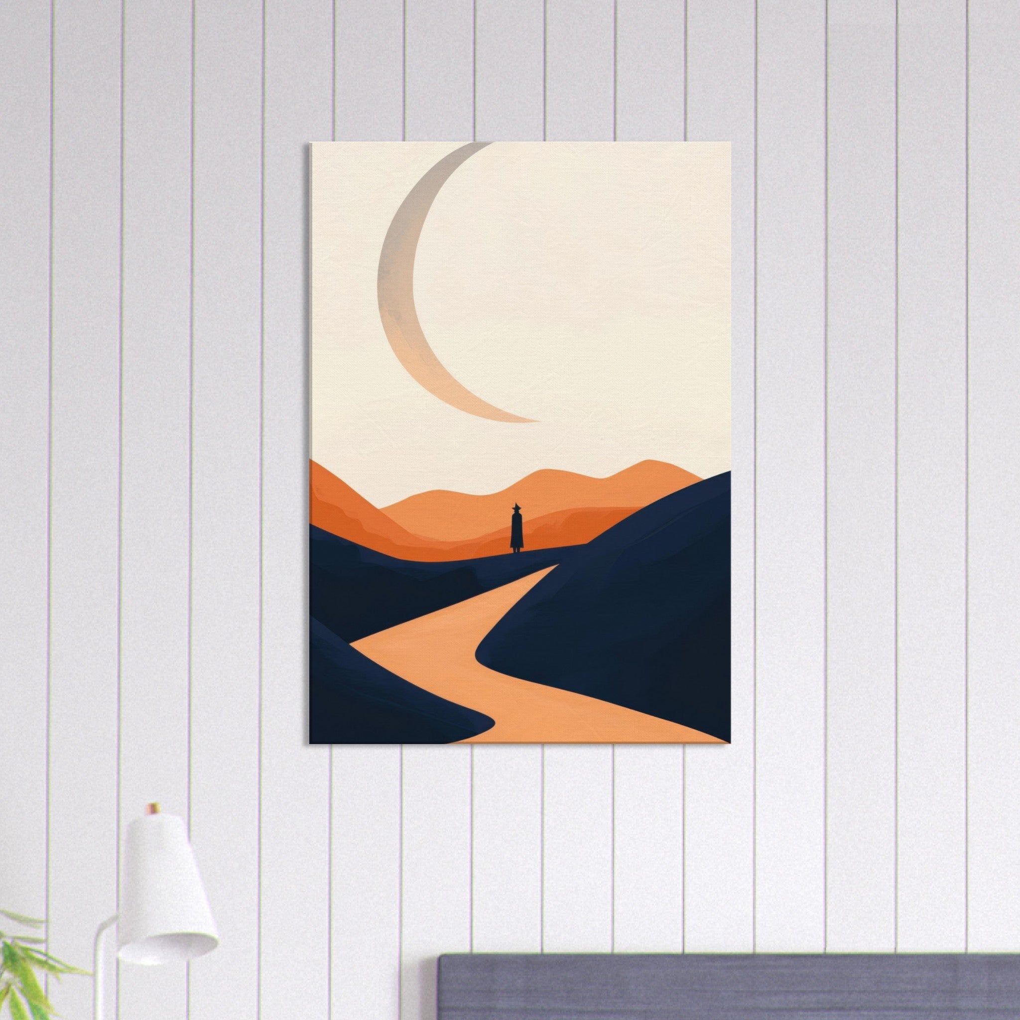 Canvas Portrait - Minimalist Magical Landscape A sleek minimalist 4 - Shop Ai Art WebShop - Digital Art online Store