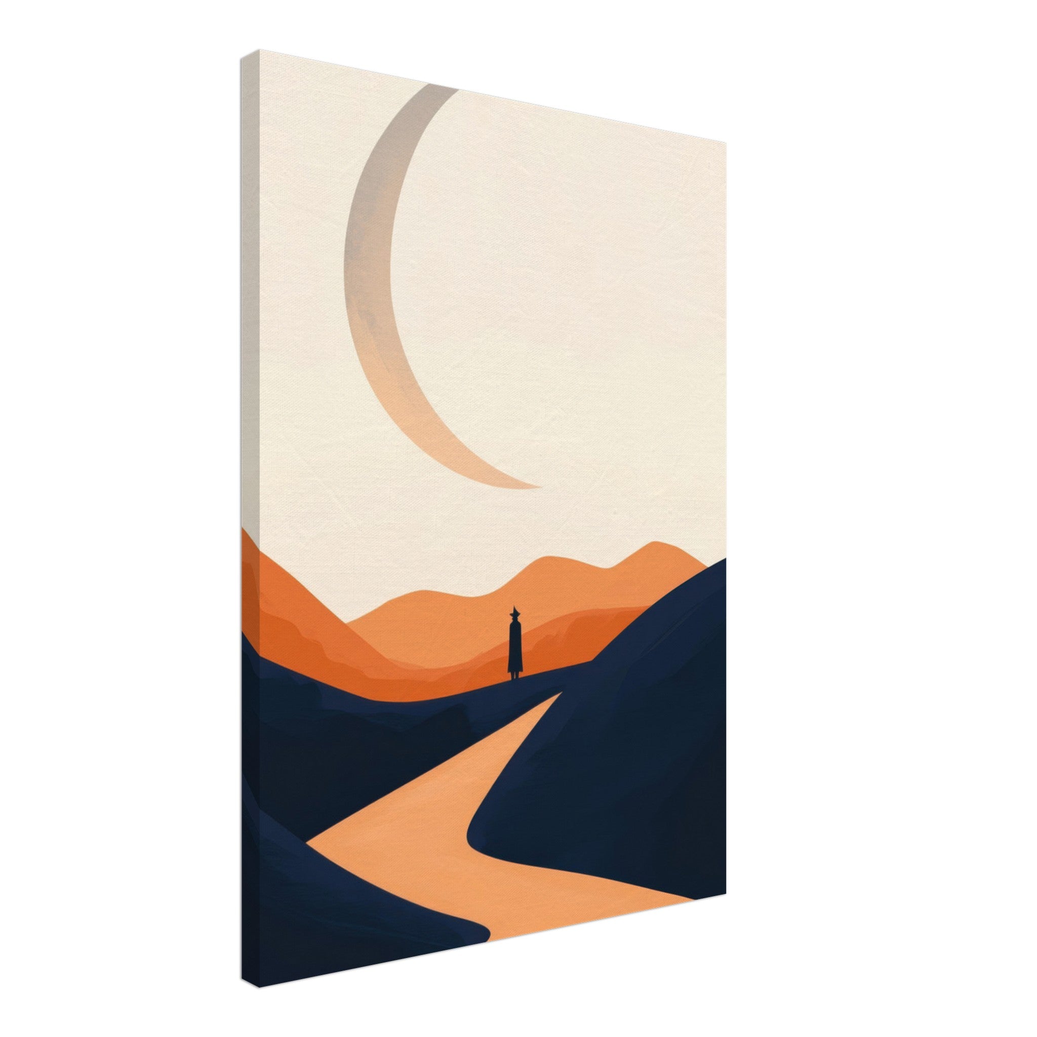 Canvas Portrait - Minimalist Magical Landscape A sleek minimalist 4 - Shop Ai Art WebShop - Digital Art online Store