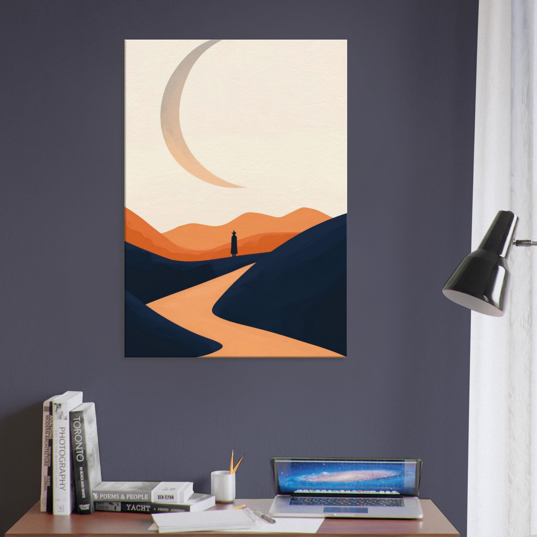 Canvas Portrait - Minimalist Magical Landscape A sleek minimalist 4 - Shop Ai Art WebShop - Digital Art online Store
