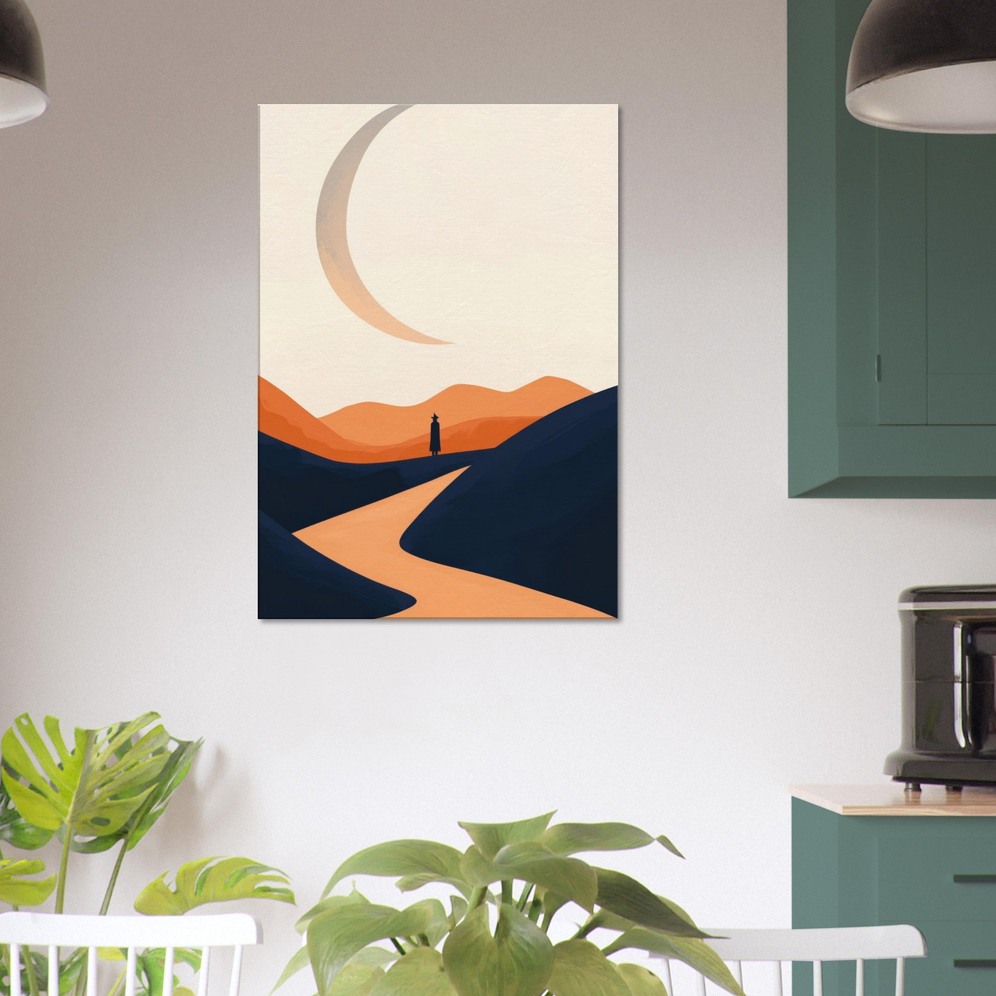 Canvas Portrait - Minimalist Magical Landscape A sleek minimalist 4 - Shop Ai Art WebShop - Digital Art online Store
