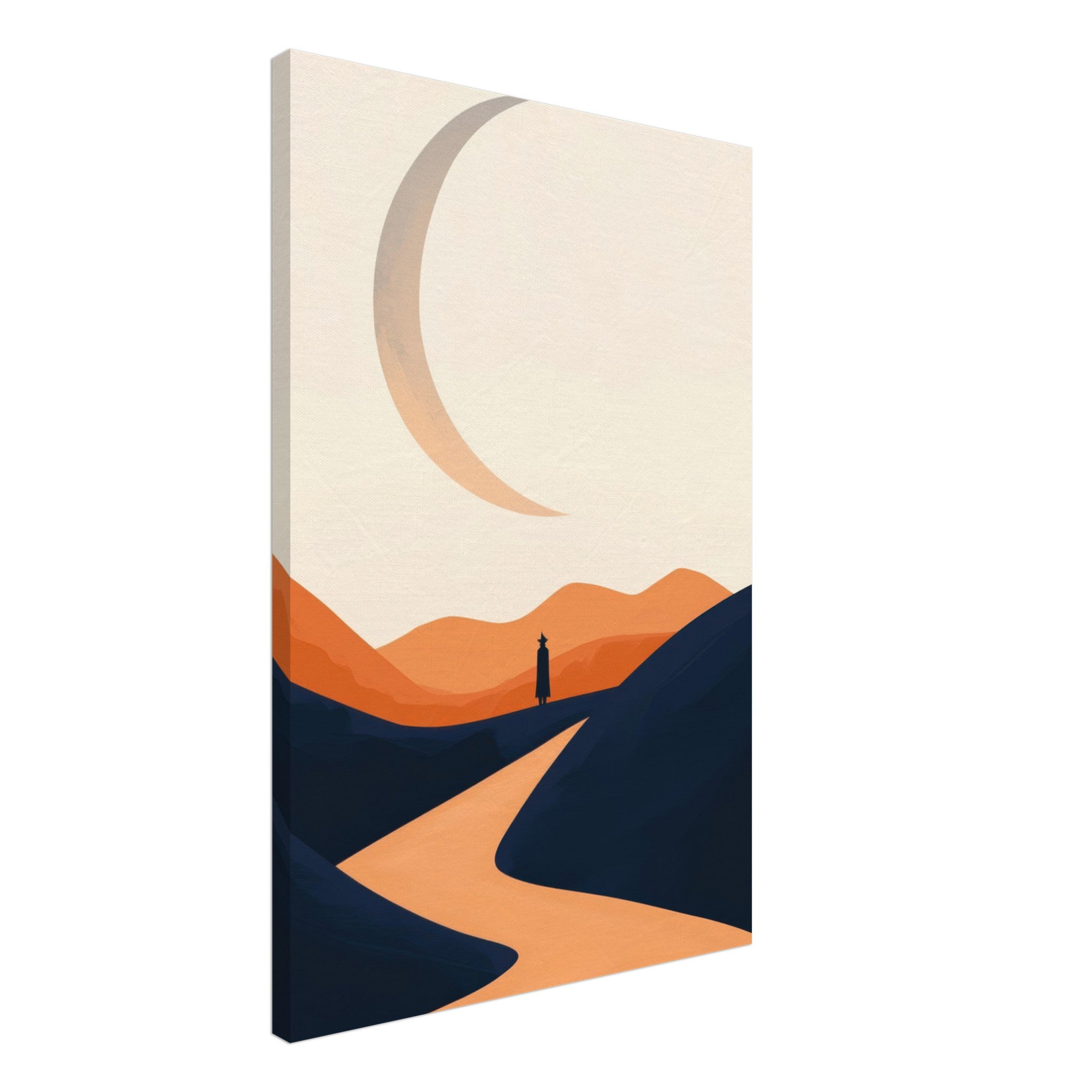 Canvas Portrait - Minimalist Magical Landscape A sleek minimalist 4 - Shop Ai Art WebShop - Digital Art online Store