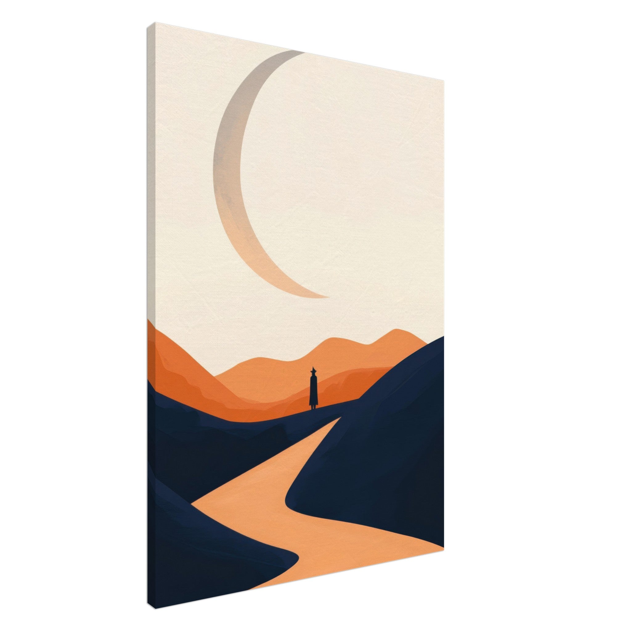 Canvas Portrait - Minimalist Magical Landscape A sleek minimalist 4 - Shop Ai Art WebShop - Digital Art online Store